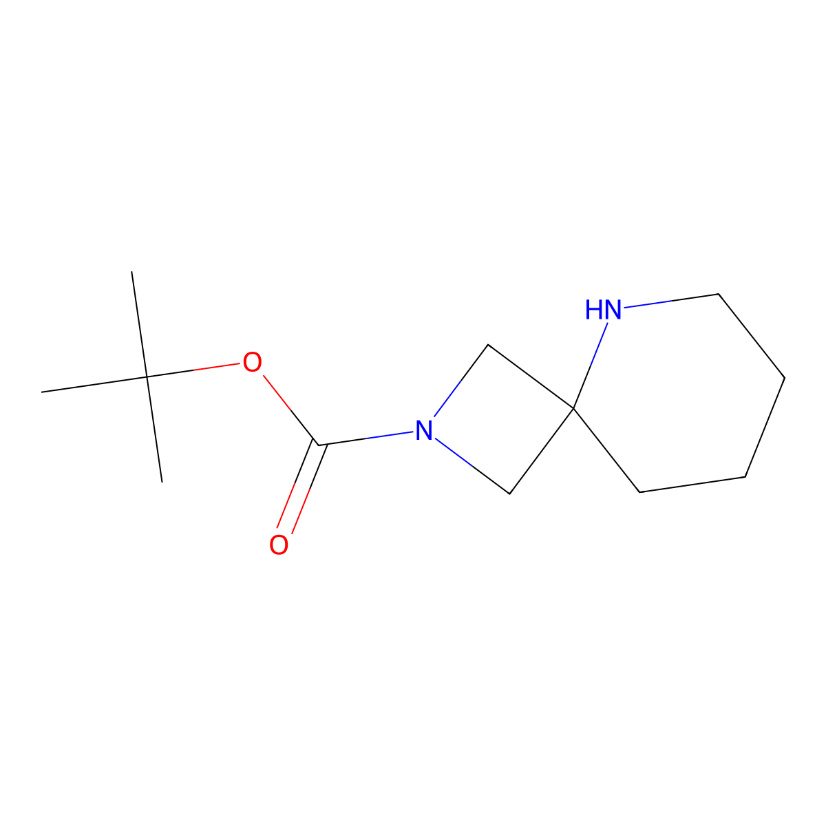 tert-Butyl 2,5-diazaspiro[3.5]nonane-2-carboxylate molecular structure, CAS 1246034-93-4