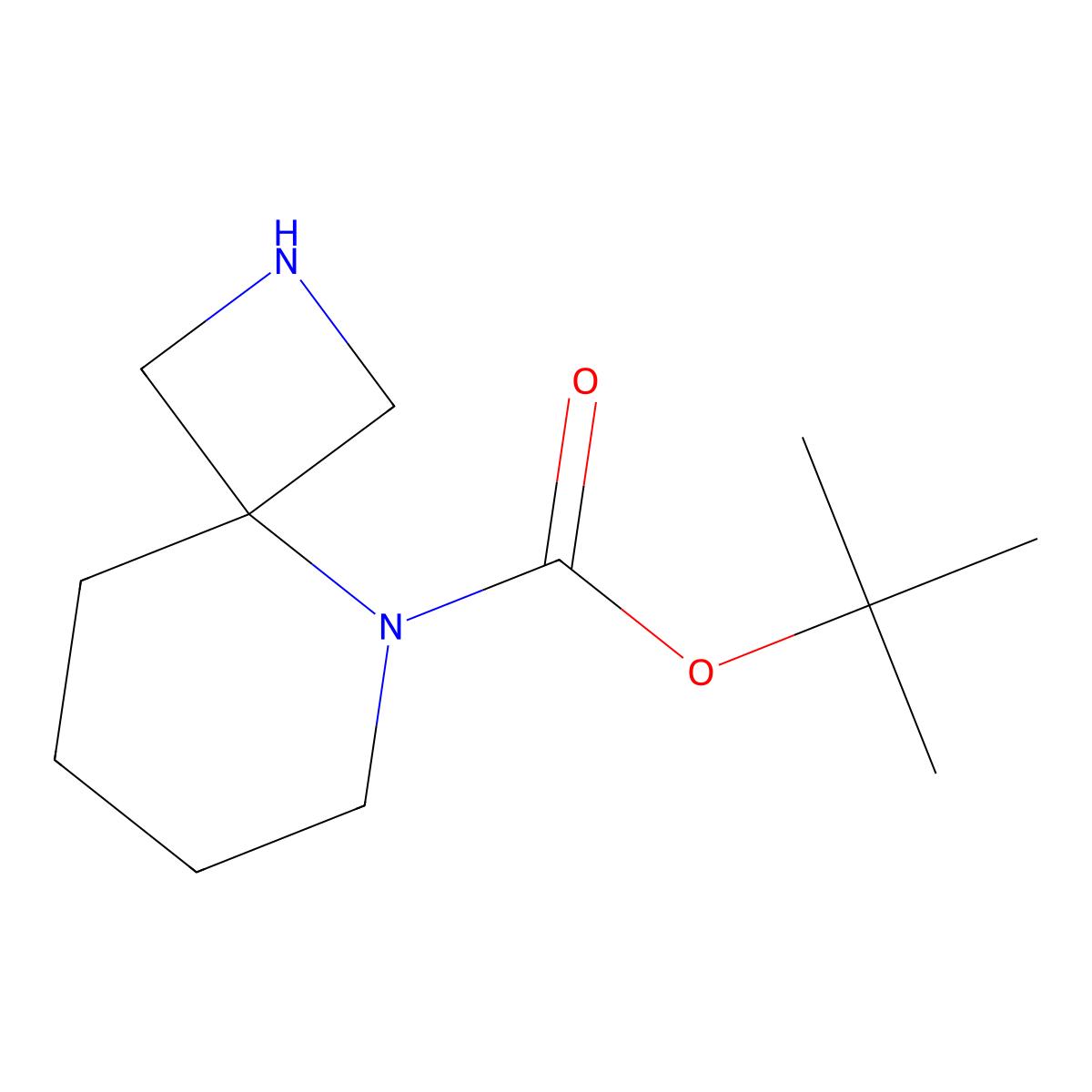 Tert-butyl 2,5-diazaspiro[3.5]nonane-5-carboxylate molecular structure, CAS 1246035-53-9