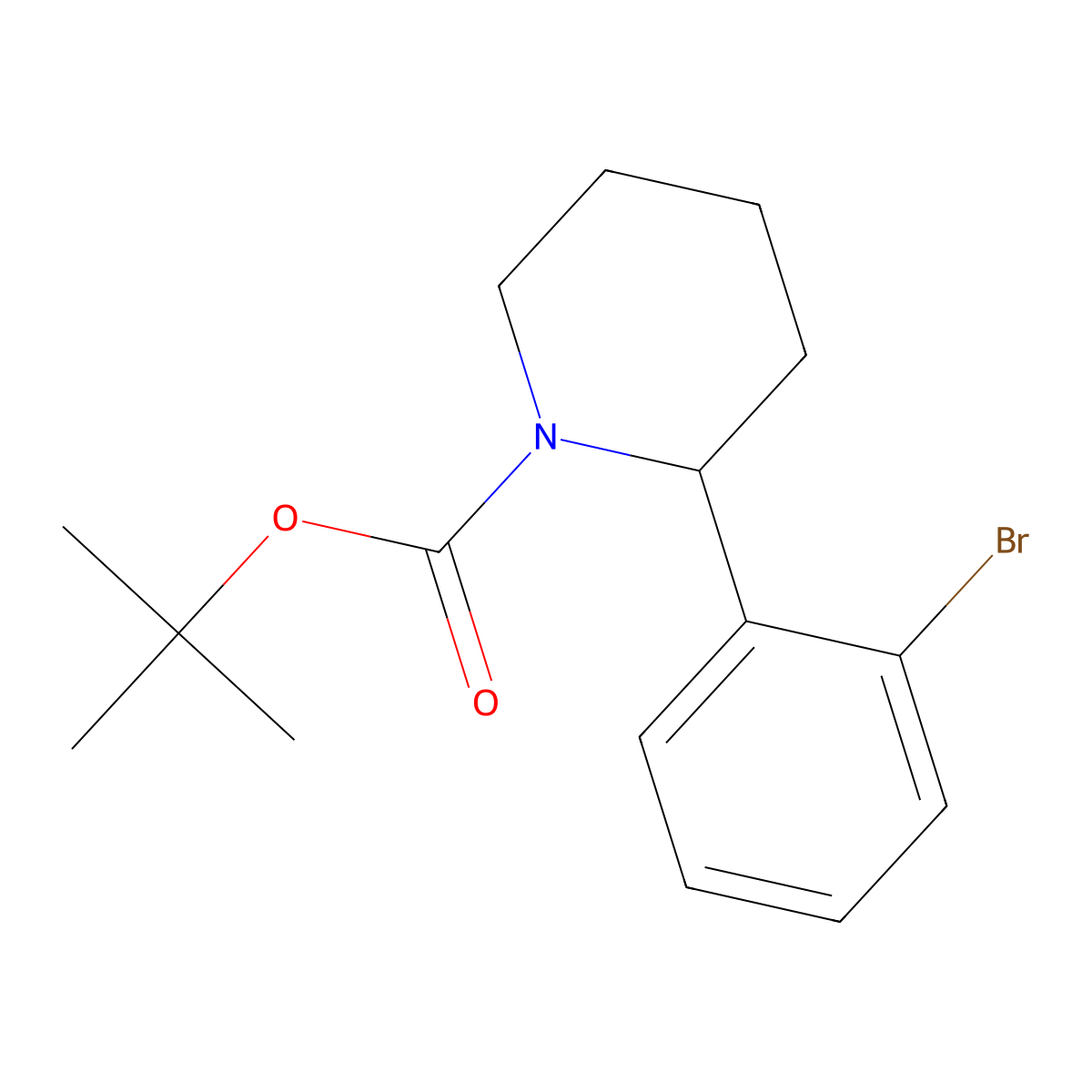 Tert-Butyl 2-(2-Bromophenyl)Piperidine-1-Carboxylate molecular structure, CAS 1246035-57-3