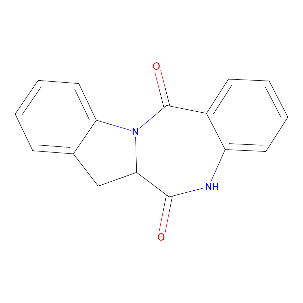 5H-indolo[2,1-c][1,4]benzodiazepine-6,12(5aH,7H)-dione molecular structure, CAS 1246040-90-3