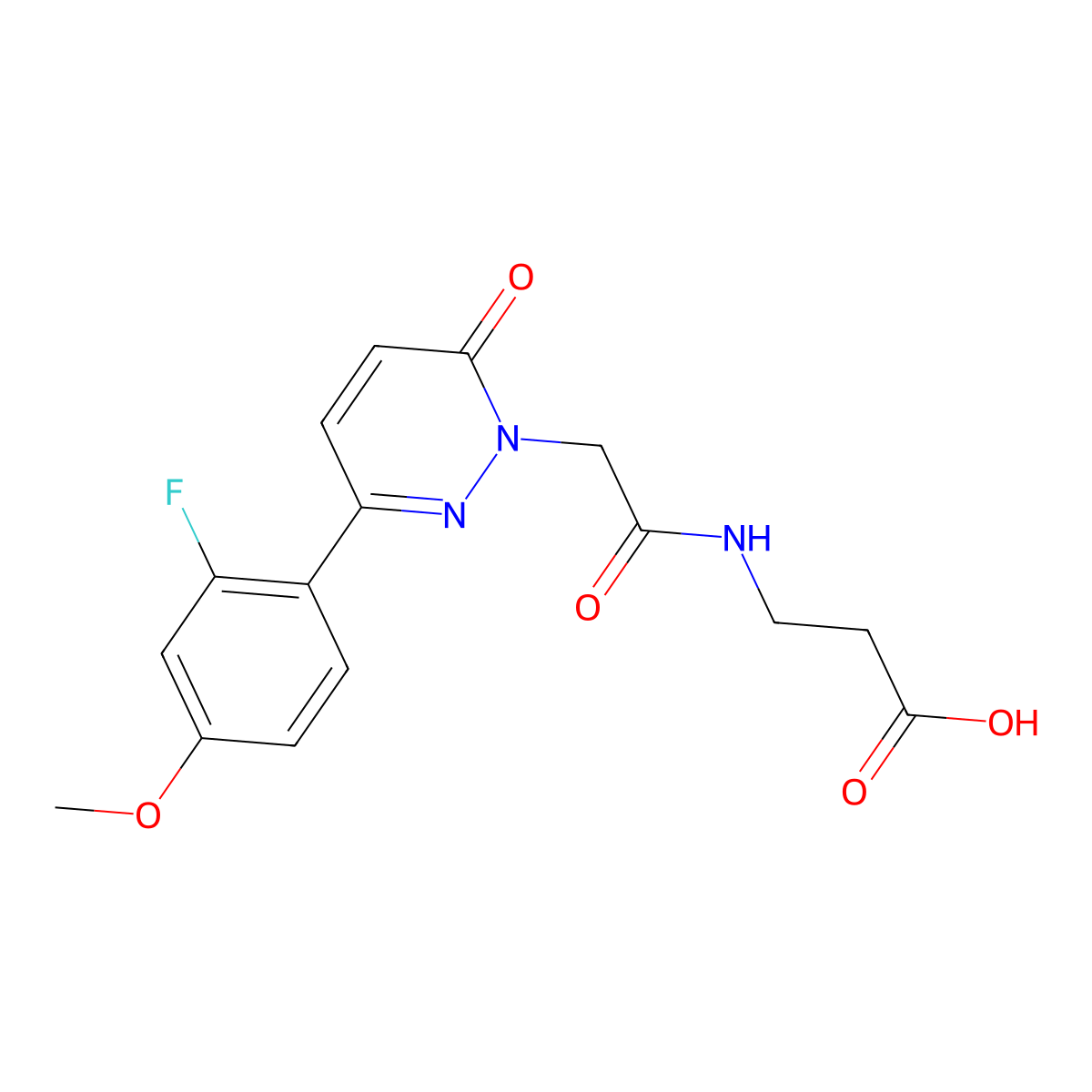 N-{[3-(2-fluoro-4-methoxyphenyl)-6-oxopyridazin-1(6H)-yl]acetyl}-beta-alanine molecular structure, CAS 1246041-21-3