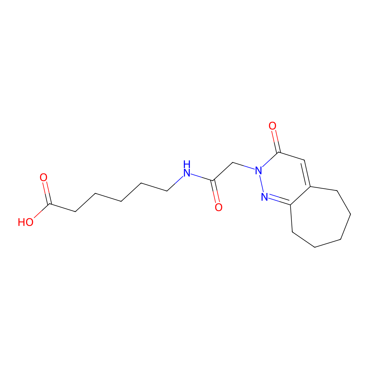 6-{[(3-oxo-3,5,6,7,8,9-hexahydro-2H-cyclohepta[c]pyridazin-2-yl)acetyl]amino}hexanoic acid molecular structure, CAS 1246041-26-8
