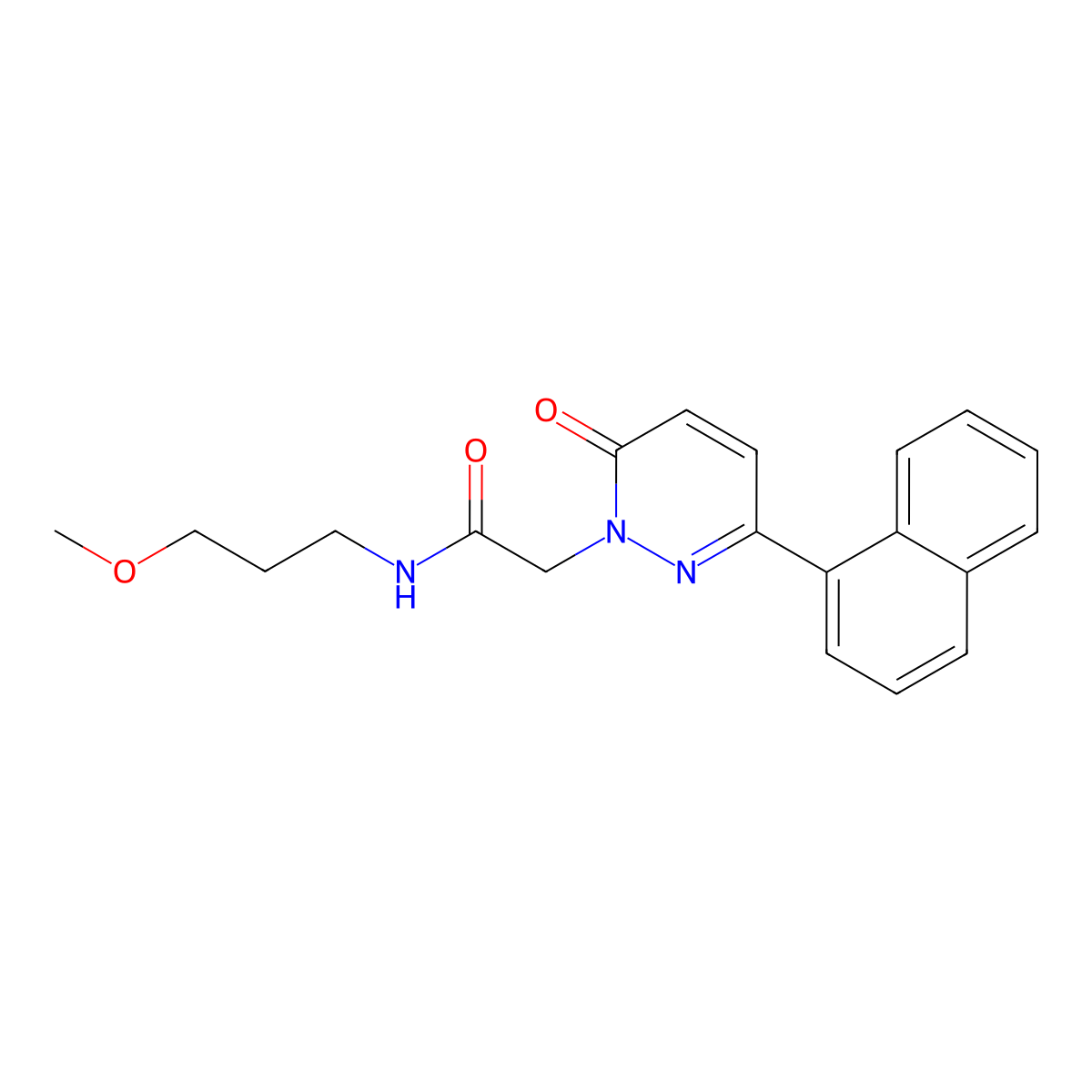 N-(3-methoxypropyl)-2-(3-(naphthalen-1-yl)-6-oxopyridazin-1(6H)-yl)acetamide molecular structure, CAS 1246041-30-4