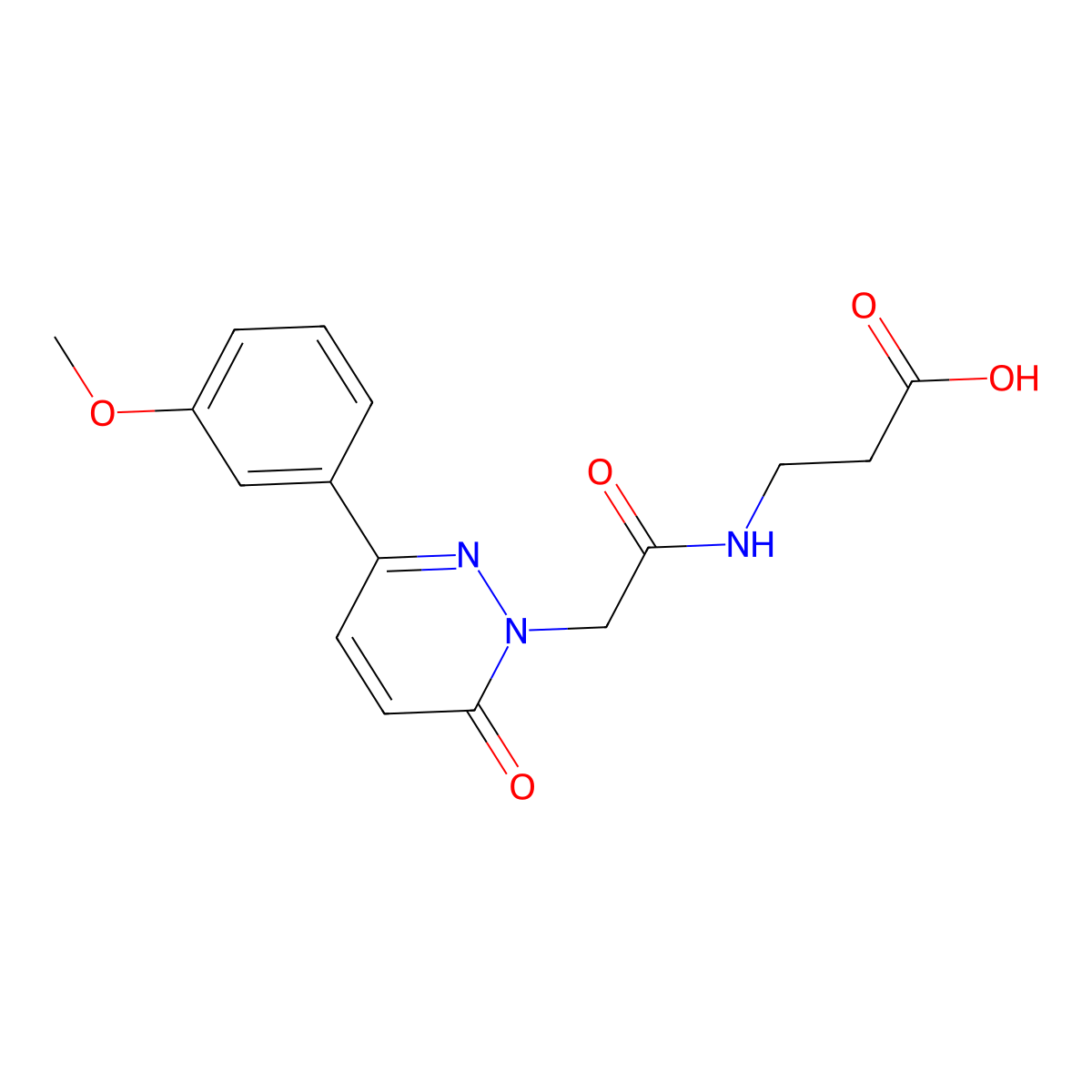 N-{[3-(3-methoxyphenyl)-6-oxopyridazin-1(6H)-yl]acetyl}-beta-alanine molecular structure, CAS 1246041-85-9