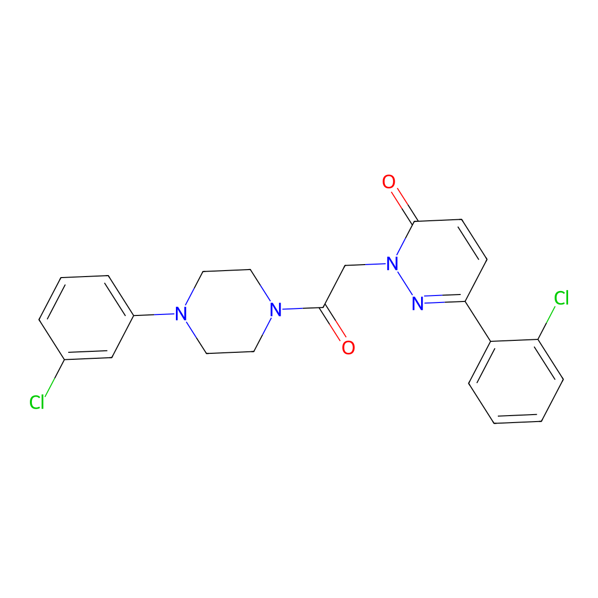 6-(2-chlorophenyl)-2-{2-[4-(3-chlorophenyl)piperazino]-2-oxoethyl}-3(2H)-pyridazinone molecular structure, CAS 1246042-49-8