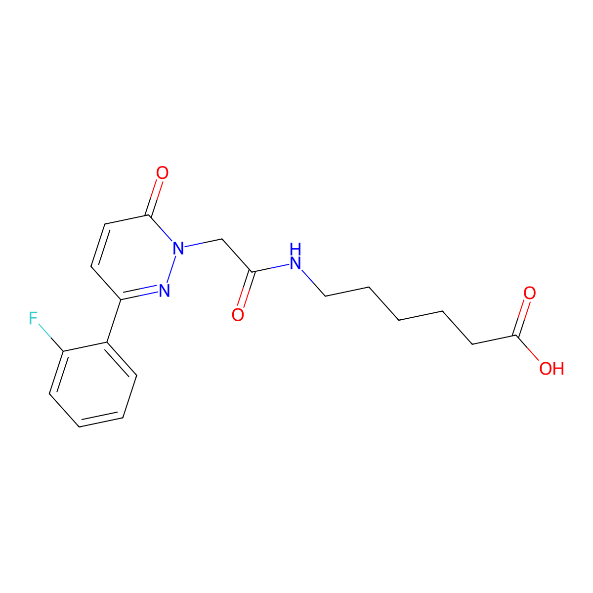 6-({[3-(2-fluorophenyl)-6-oxopyridazin-1(6H)-yl]acetyl}amino)hexanoic acid molecular structure, CAS 1246042-87-4