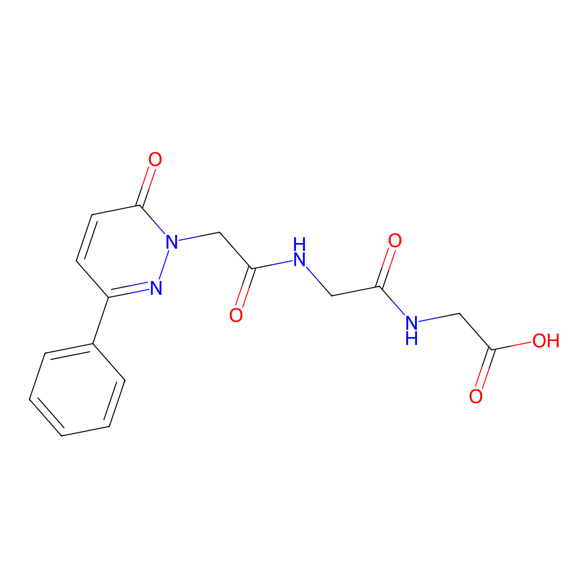 N-[(6-oxo-3-phenylpyridazin-1(6H)-yl)acetyl]glycylglycine molecular structure, CAS 1246043-08-2
