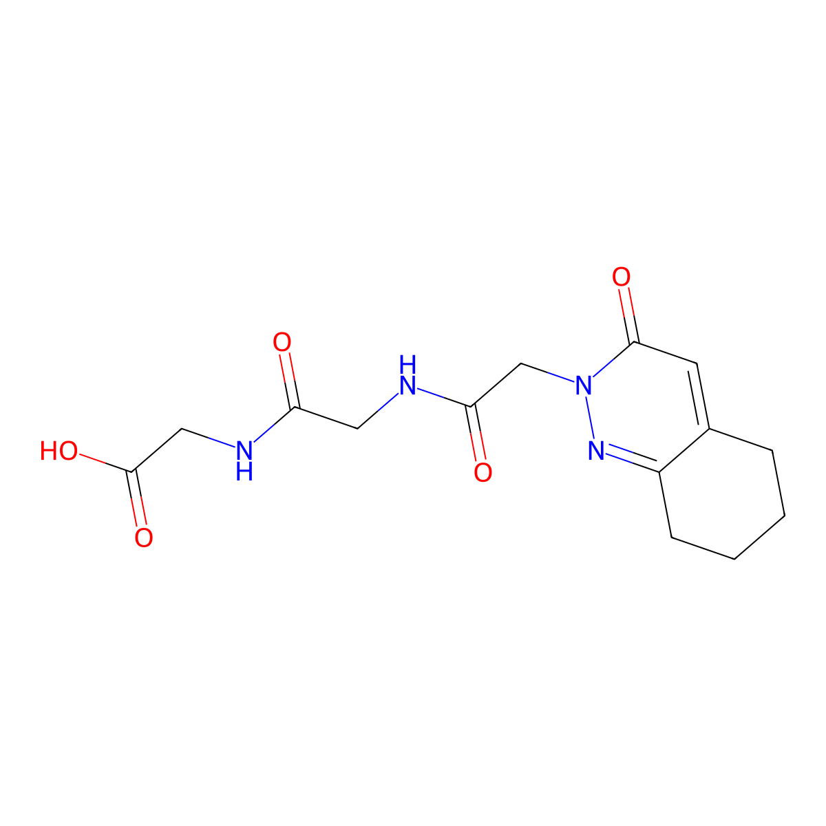 N-[(3-oxo-5,6,7,8-tetrahydrocinnolin-2(3H)-yl)acetyl]glycylglycine molecular structure, CAS 1246043-15-1
