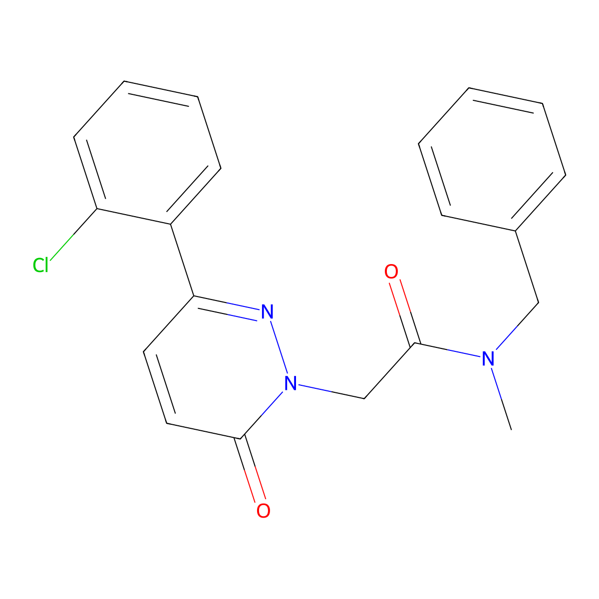 N-benzyl-2-(3-(2-chlorophenyl)-6-oxopyridazin-1(6H)-yl)-N-methylacetamide molecular structure, CAS 1246043-26-4