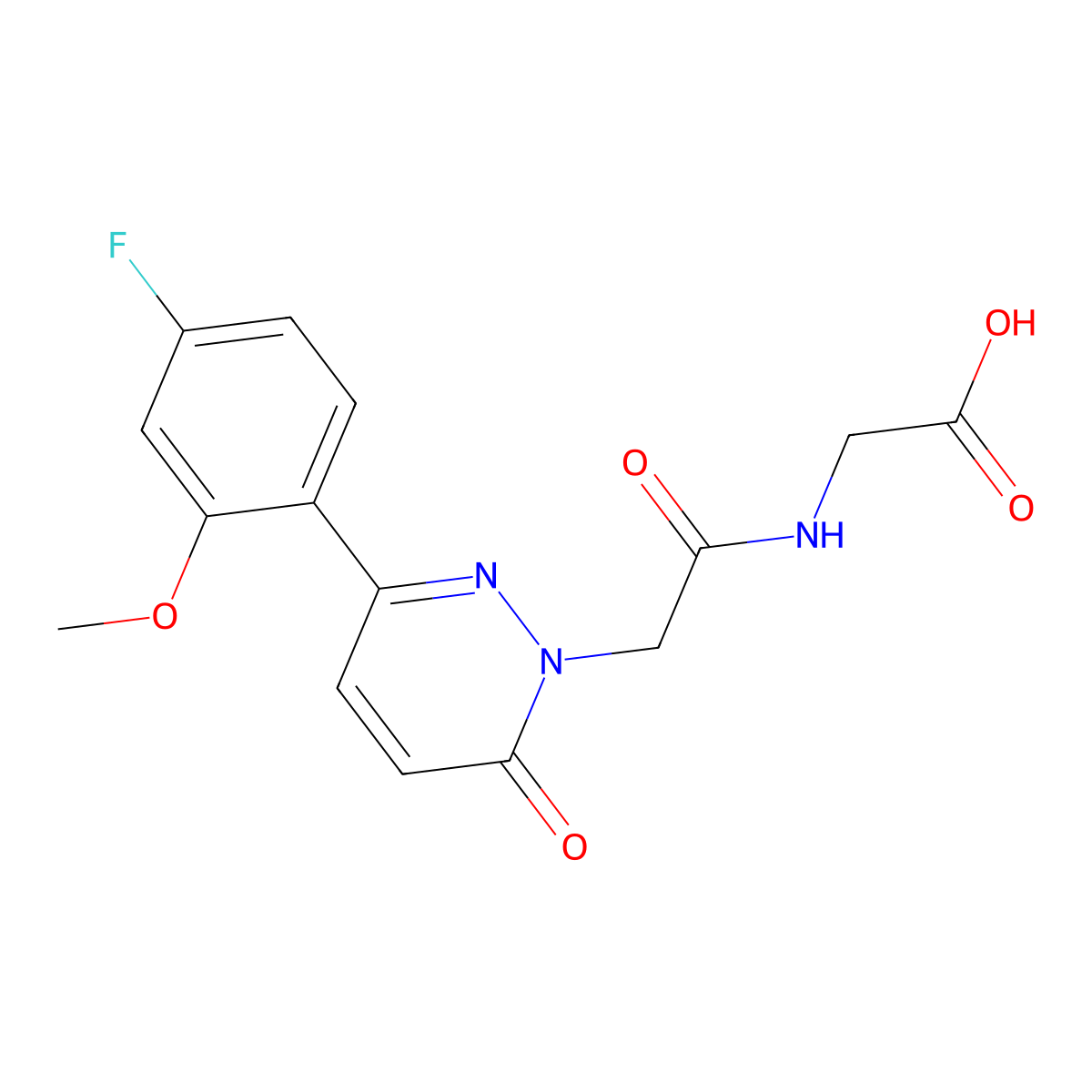 N-{[3-(4-fluoro-2-methoxyphenyl)-6-oxopyridazin-1(6H)-yl]acetyl}glycine molecular structure, CAS 1246043-82-2