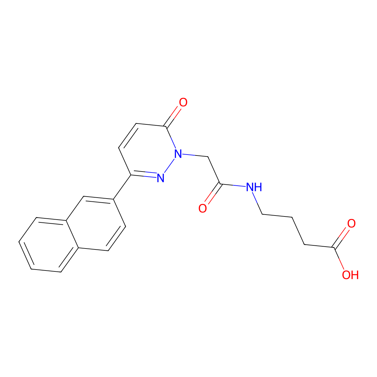 4-({[3-(naphthalen-2-yl)-6-oxopyridazin-1(6H)-yl]acetyl}amino)butanoic acid molecular structure, CAS 1246043-88-8