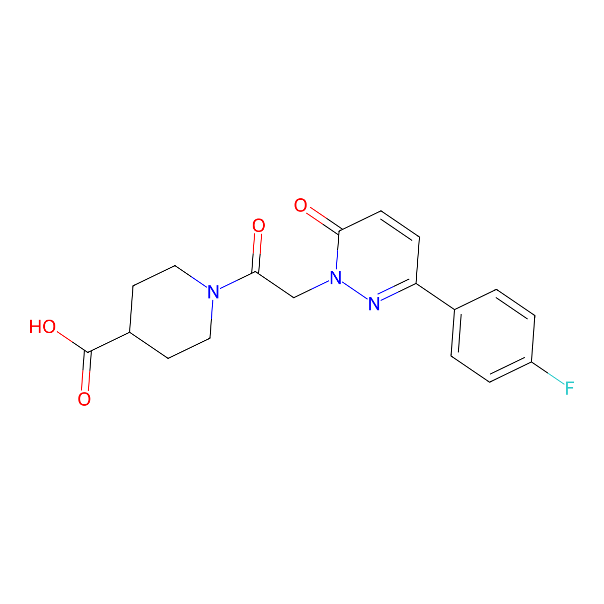 1-{[3-(4-fluorophenyl)-6-oxopyridazin-1(6H)-yl]acetyl}piperidine-4-carboxylic acid molecular structure, CAS 1246044-28-9