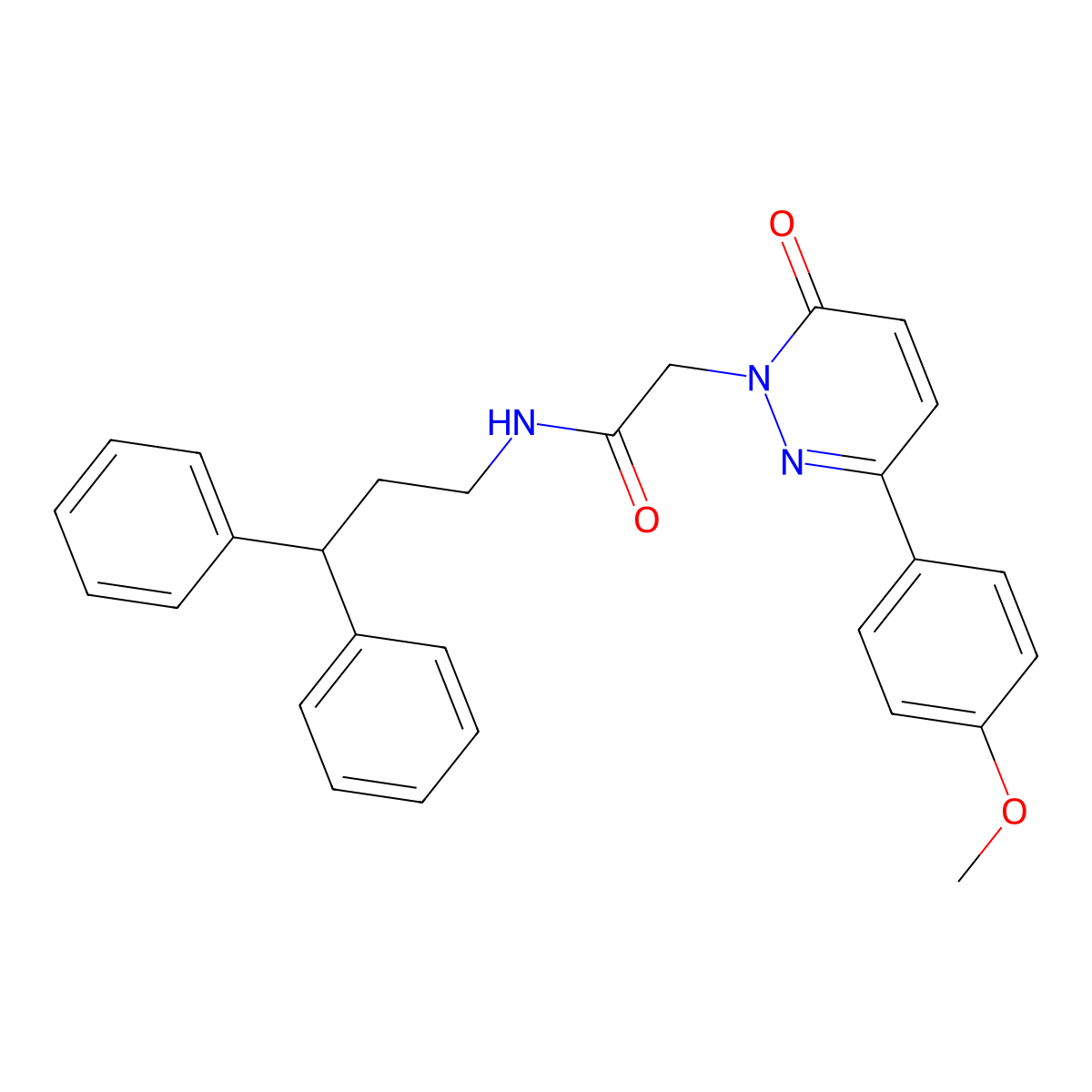 N-(3,3-diphenylpropyl)-2-(3-(4-methoxyphenyl)-6-oxopyridazin-1(6H)-yl)acetamide molecular structure, CAS 1246044-35-8