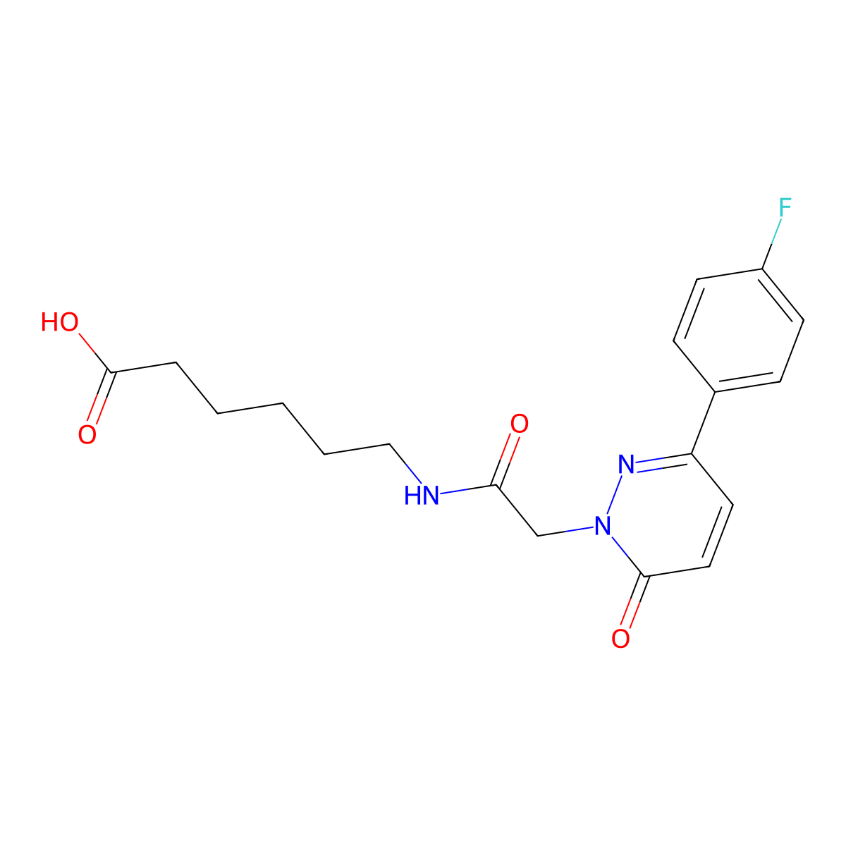 6-({[3-(4-fluorophenyl)-6-oxopyridazin-1(6H)-yl]acetyl}amino)hexanoic acid molecular structure, CAS 1246044-62-1