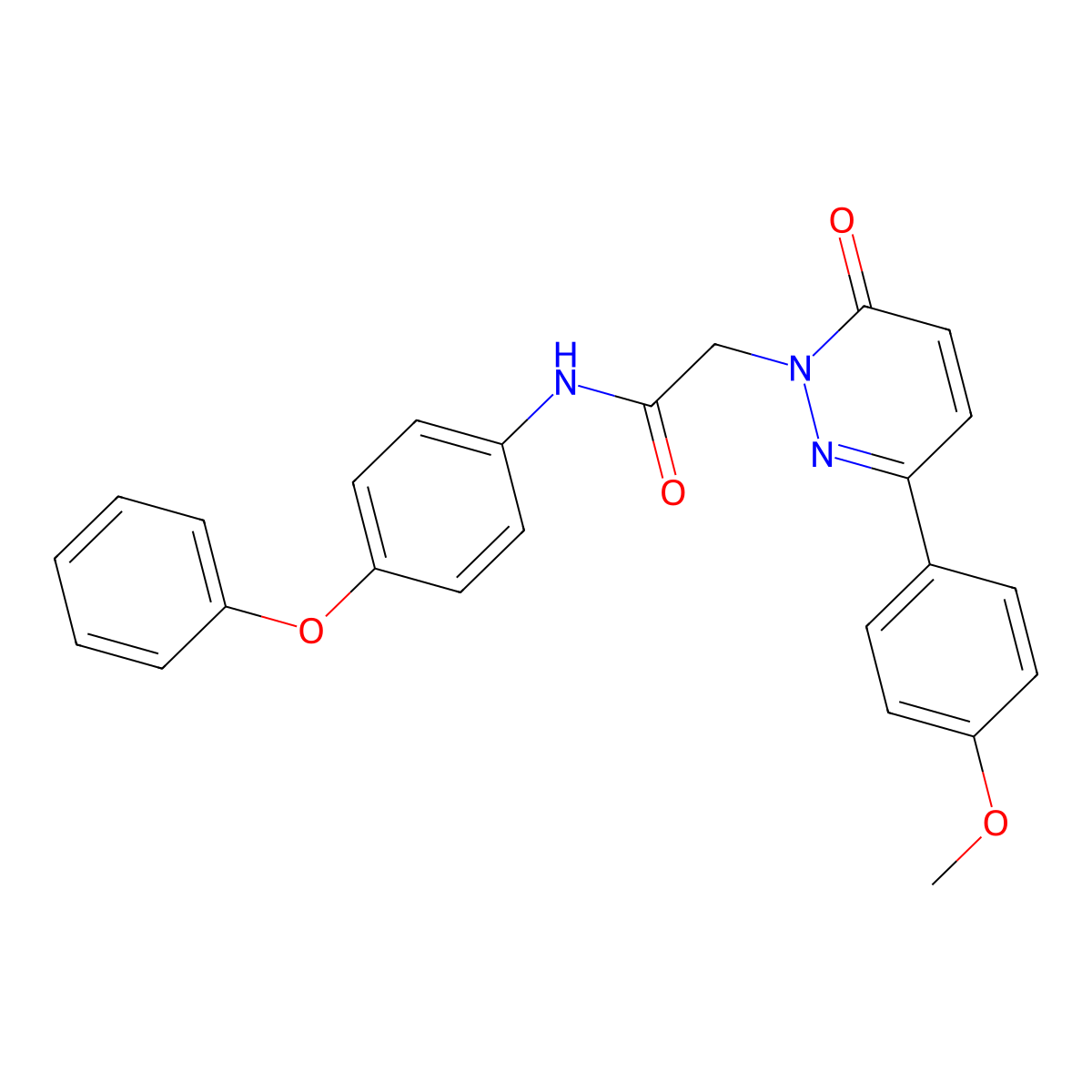 2-(3-(4-methoxyphenyl)-6-oxopyridazin-1(6H)-yl)-N-(4-phenoxyphenyl)acetamide molecular structure, CAS 1246045-34-0