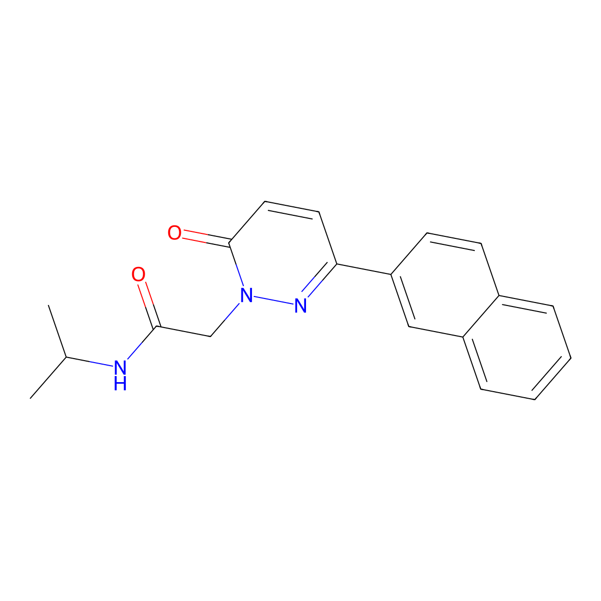 N~1~-isopropyl-2-[3-(2-naphthyl)-6-oxo-1(6H)-pyridazinyl]acetamide molecular structure, CAS 1246045-93-1