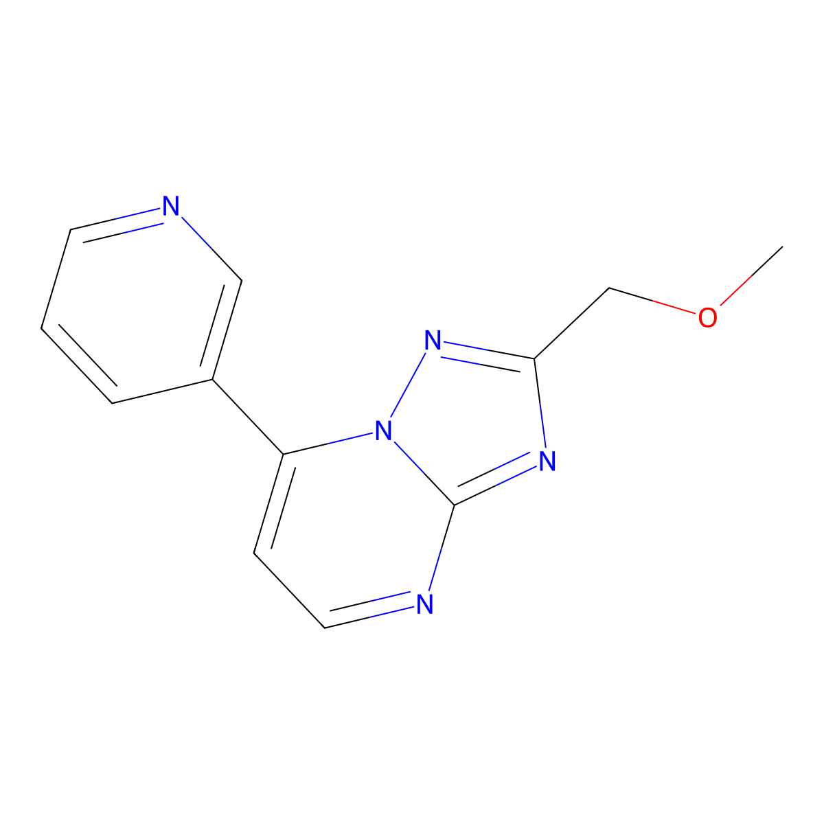 3-[2-(Methoxymethyl)-[1,2,4]triazolo[1,5-a]pyrimidin-7-yl]pyridine molecular structure, CAS 1246046-30-9