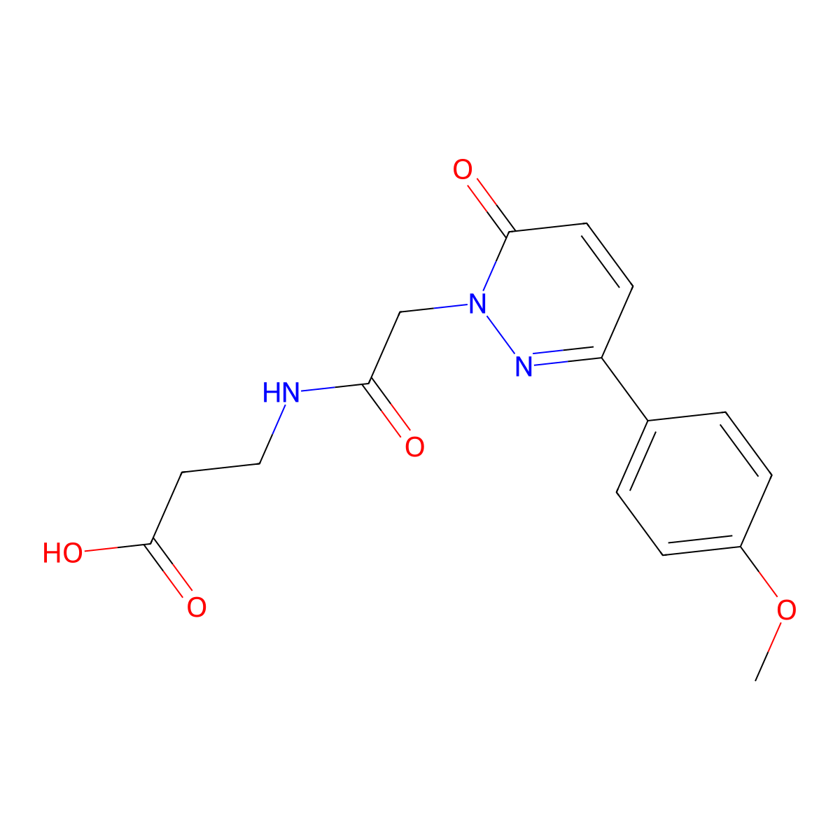 N-{[3-(4-methoxyphenyl)-6-oxopyridazin-1(6H)-yl]acetyl}-beta-alanine molecular structure, CAS 1246046-64-9
