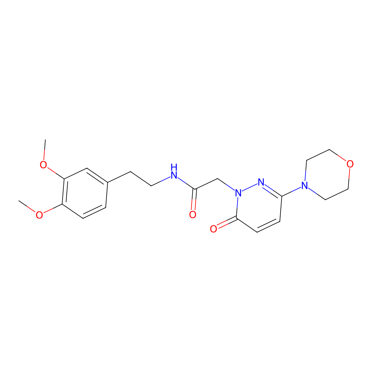 N-[2-(3,4-dimethoxyphenyl)ethyl]-2-[3-(morpholin-4-yl)-6-oxopyridazin-1(6H)-yl]acetamide molecular structure, CAS 1246047-38-0