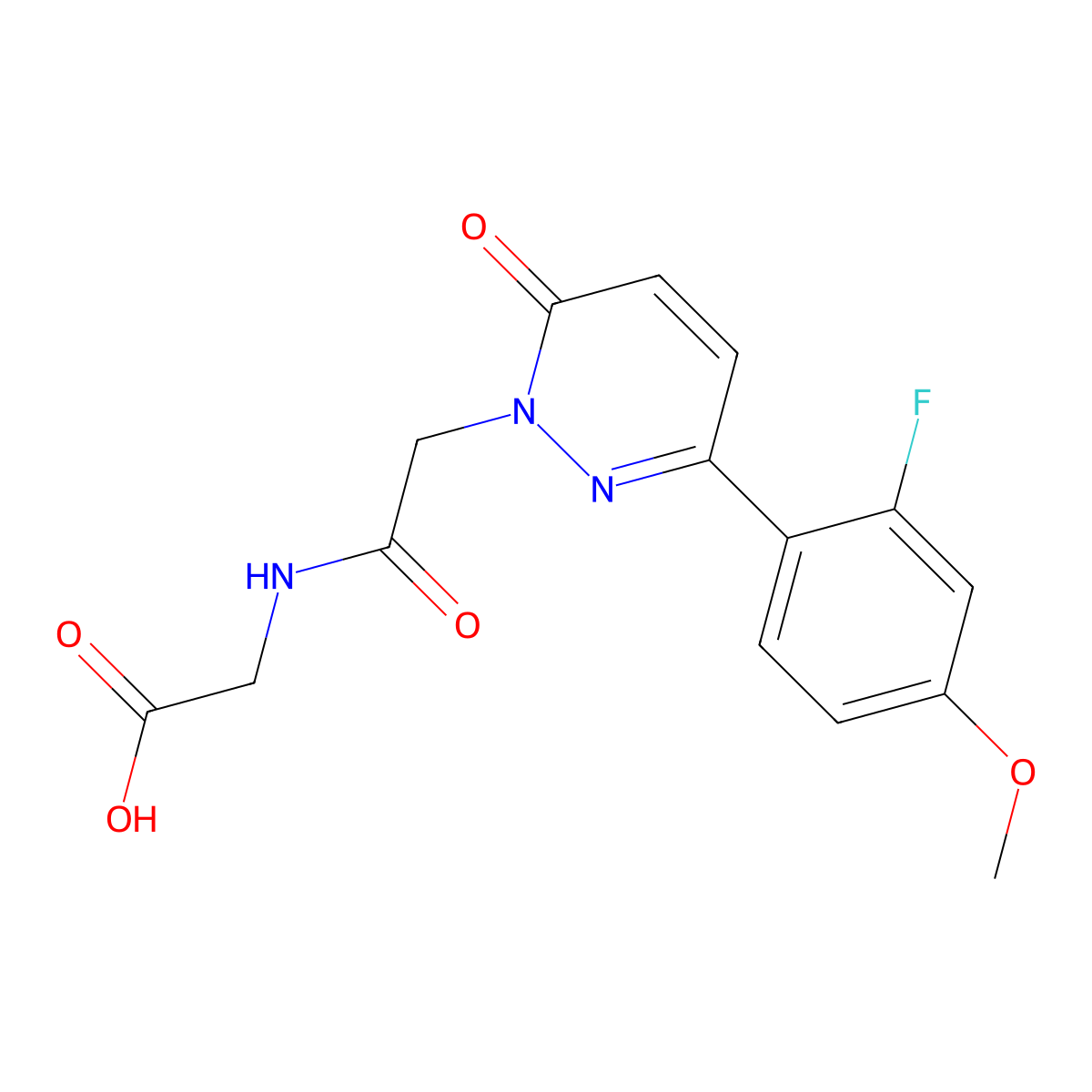 N-{[3-(2-fluoro-4-methoxyphenyl)-6-oxopyridazin-1(6H)-yl]acetyl}glycine molecular structure, CAS 1246047-43-7
