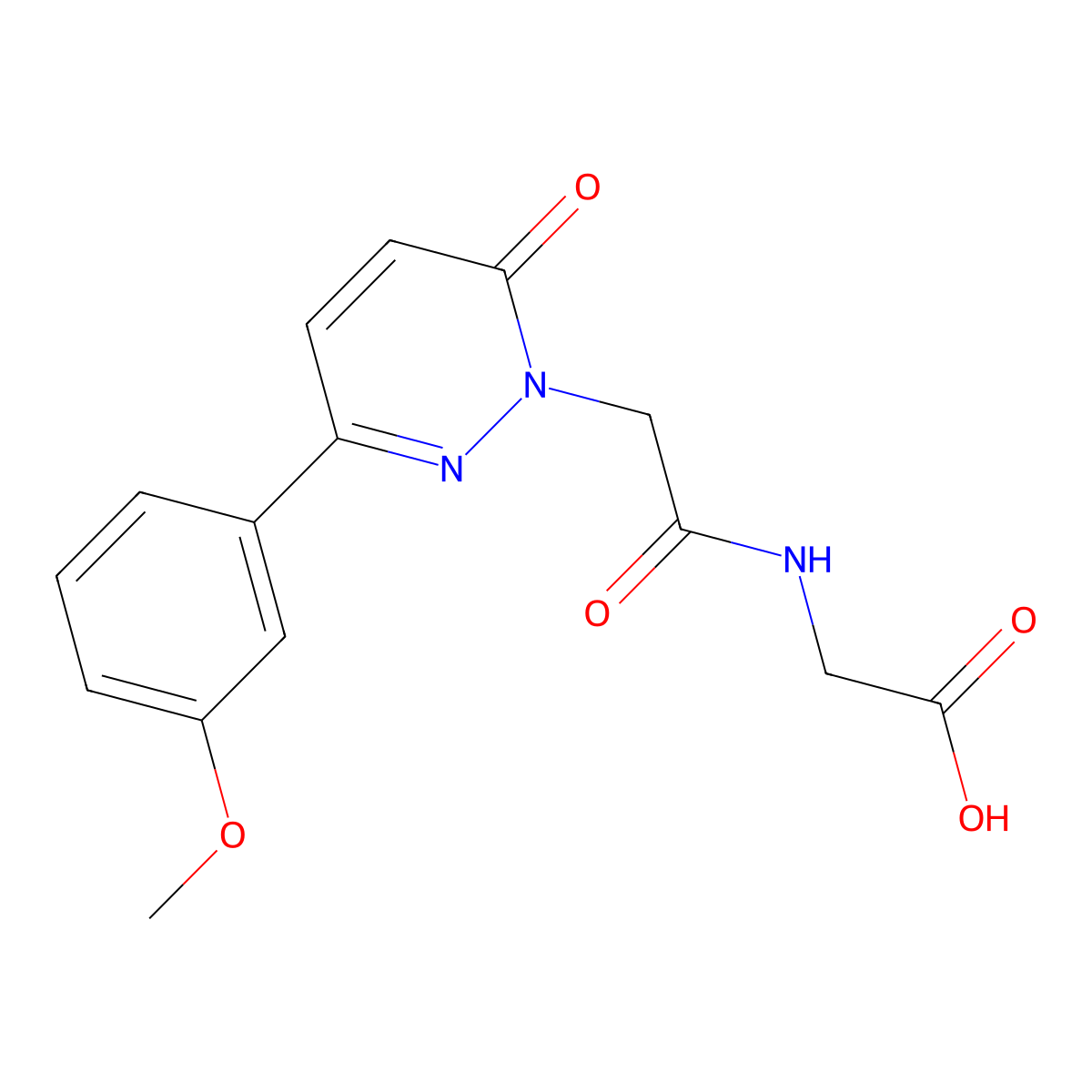 N-{[3-(3-methoxyphenyl)-6-oxopyridazin-1(6H)-yl]acetyl}glycine molecular structure, CAS 1246047-88-0