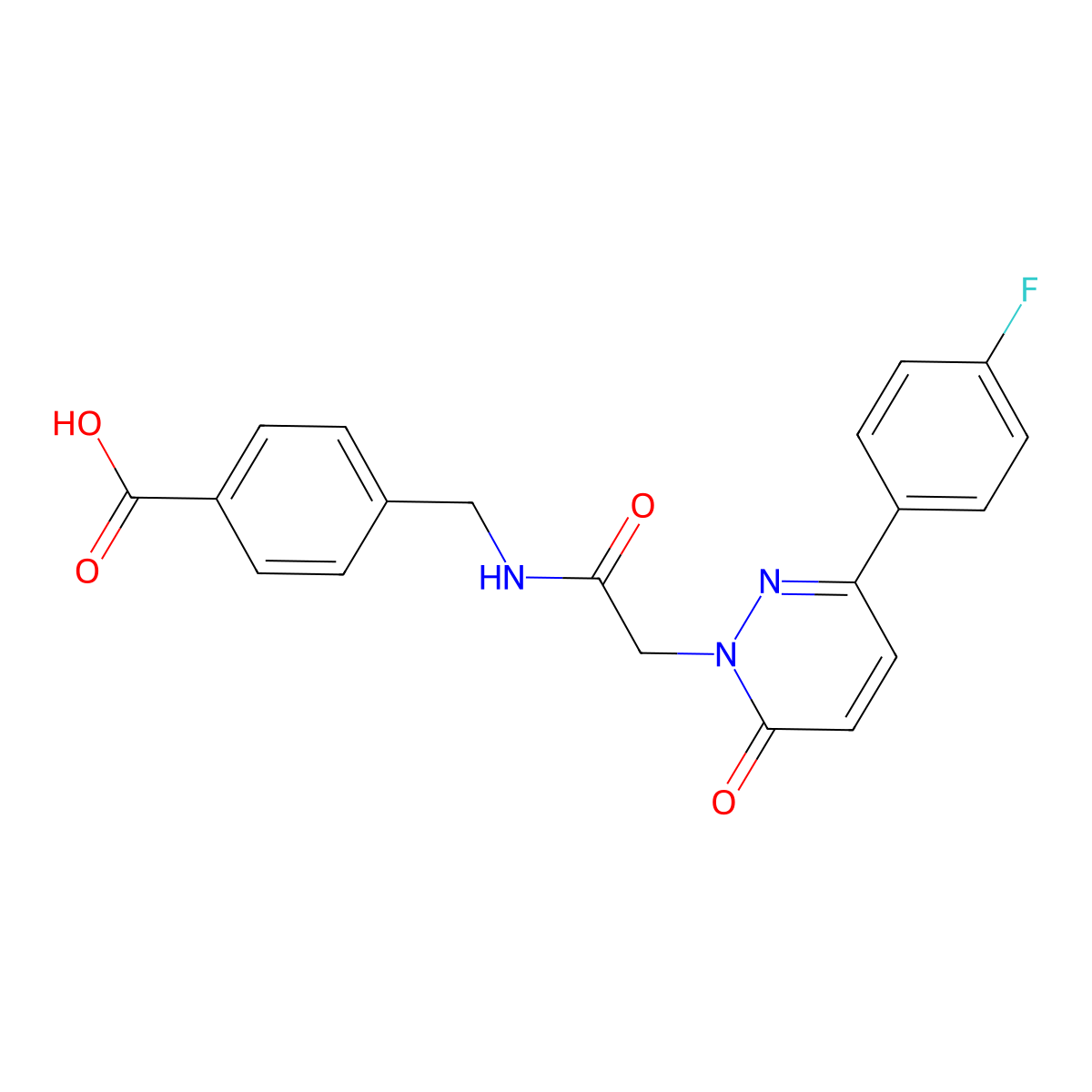 4-[({[3-(4-fluorophenyl)-6-oxopyridazin-1(6H)-yl]acetyl}amino)methyl]benzoic acid molecular structure, CAS 1246047-91-5