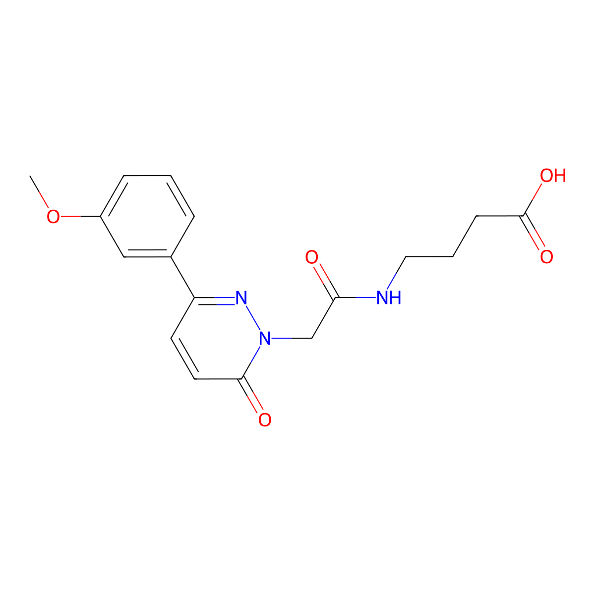 4-({[3-(3-methoxyphenyl)-6-oxopyridazin-1(6H)-yl]acetyl}amino)butanoic acid molecular structure, CAS 1246048-07-6