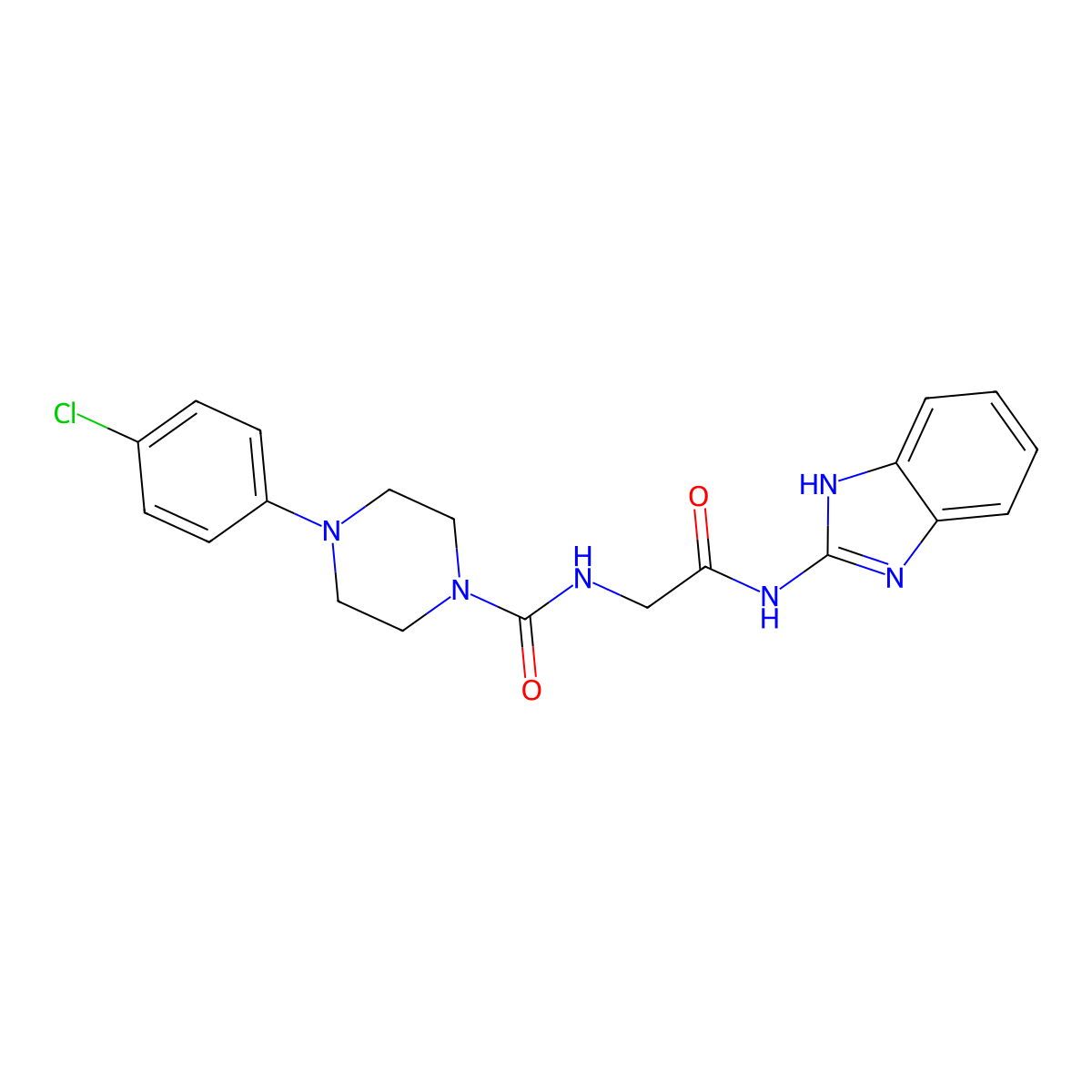 N-[2-(1H-benzimidazol-2-ylamino)-2-oxoethyl]-4-(4-chlorophenyl)piperazine-1-carboxamide molecular structure, CAS 1246048-16-7