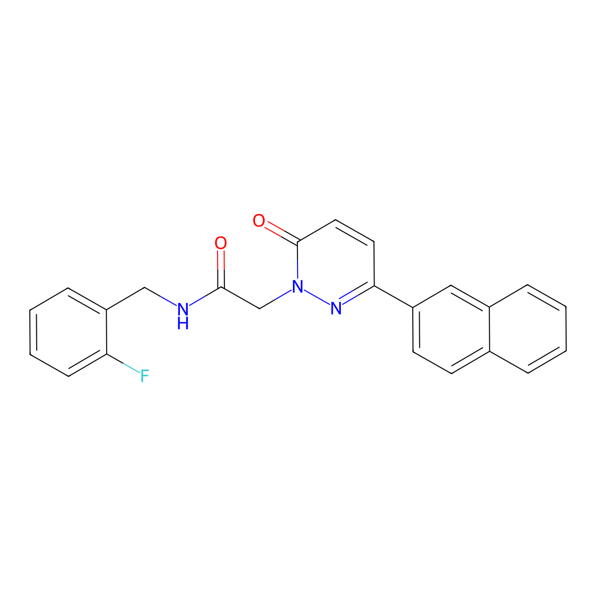 N-(2-fluorobenzyl)-2-(3-(naphthalen-2-yl)-6-oxopyridazin-1(6H)-yl)acetamide molecular structure, CAS 1246048-46-3