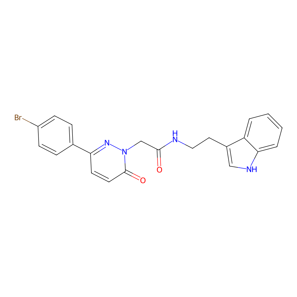 2-[3-(4-bromophenyl)-6-oxopyridazin-1(6H)-yl]-N-[2-(1H-indol-3-yl)ethyl]acetamide molecular structure, CAS 1246049-50-2