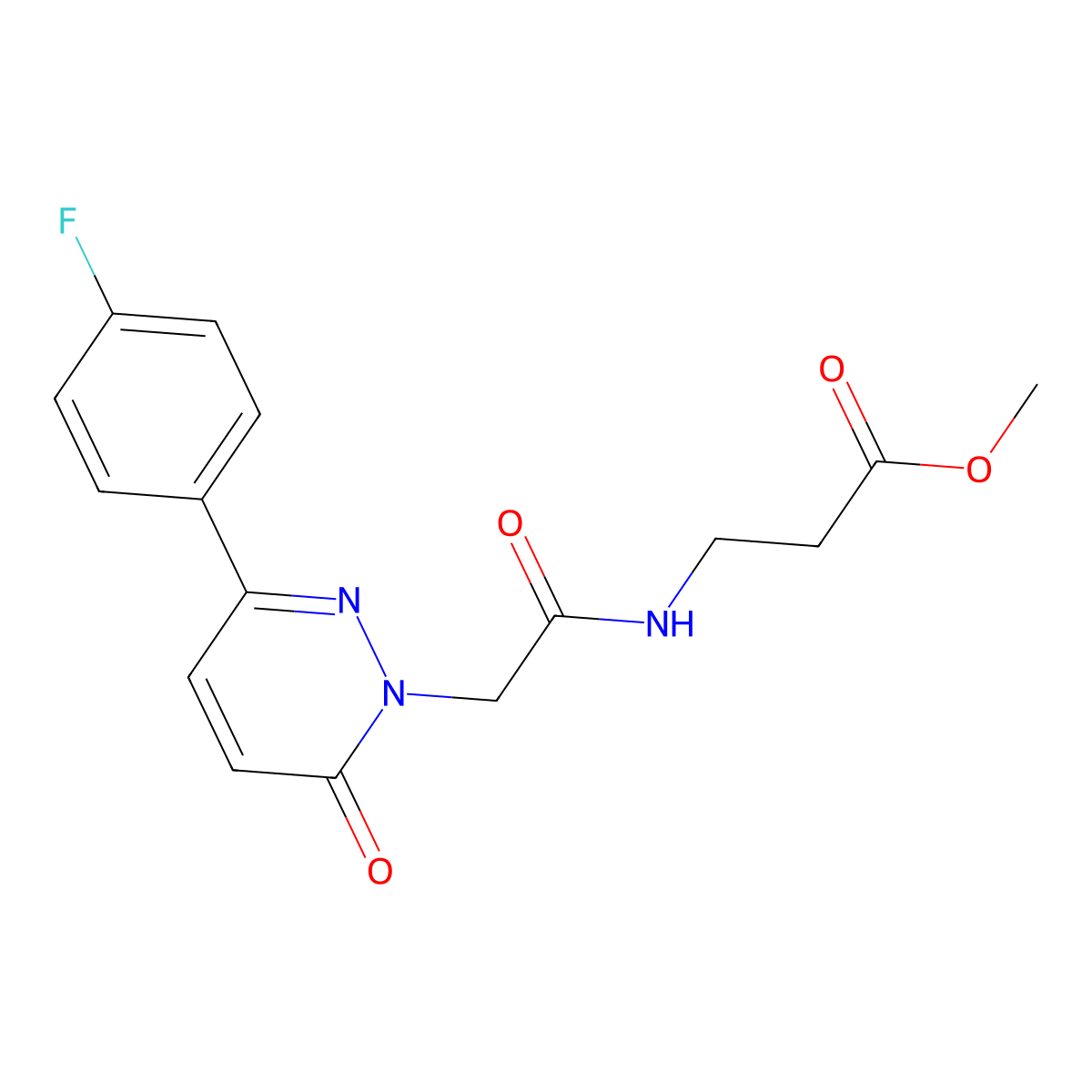 methyl 3-({2-[3-(4-fluorophenyl)-6-oxo-1(6H)-pyridazinyl]acetyl}amino)propanoate molecular structure, CAS 1246049-96-6