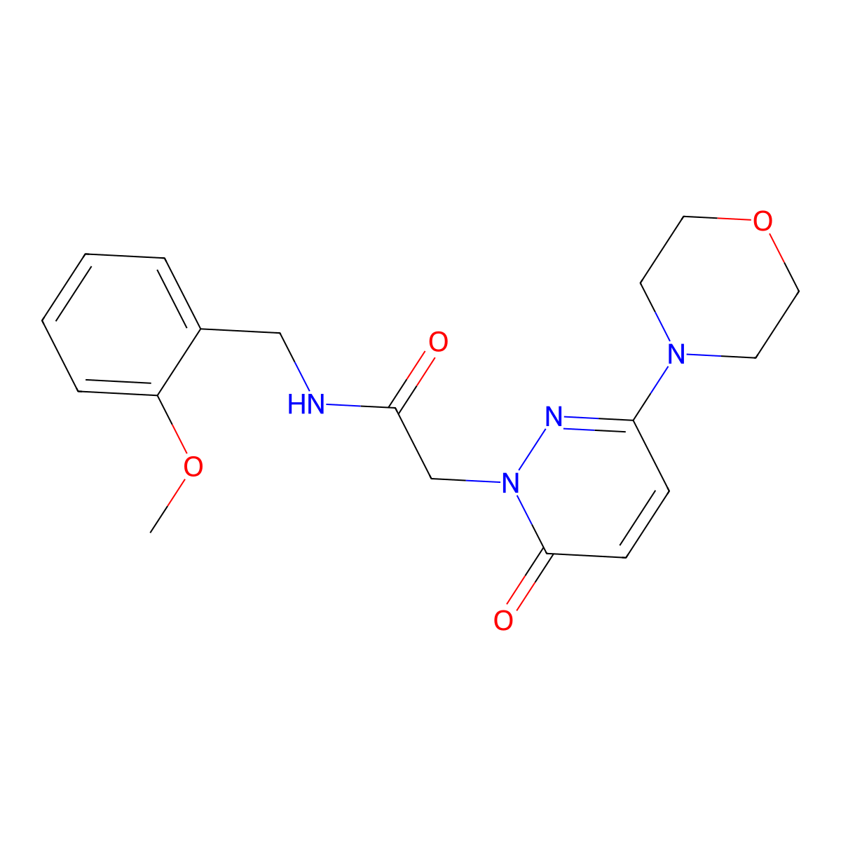 N-(2-methoxybenzyl)-2-[3-(morpholin-4-yl)-6-oxopyridazin-1(6H)-yl]acetamide molecular structure, CAS 1246049-99-9
