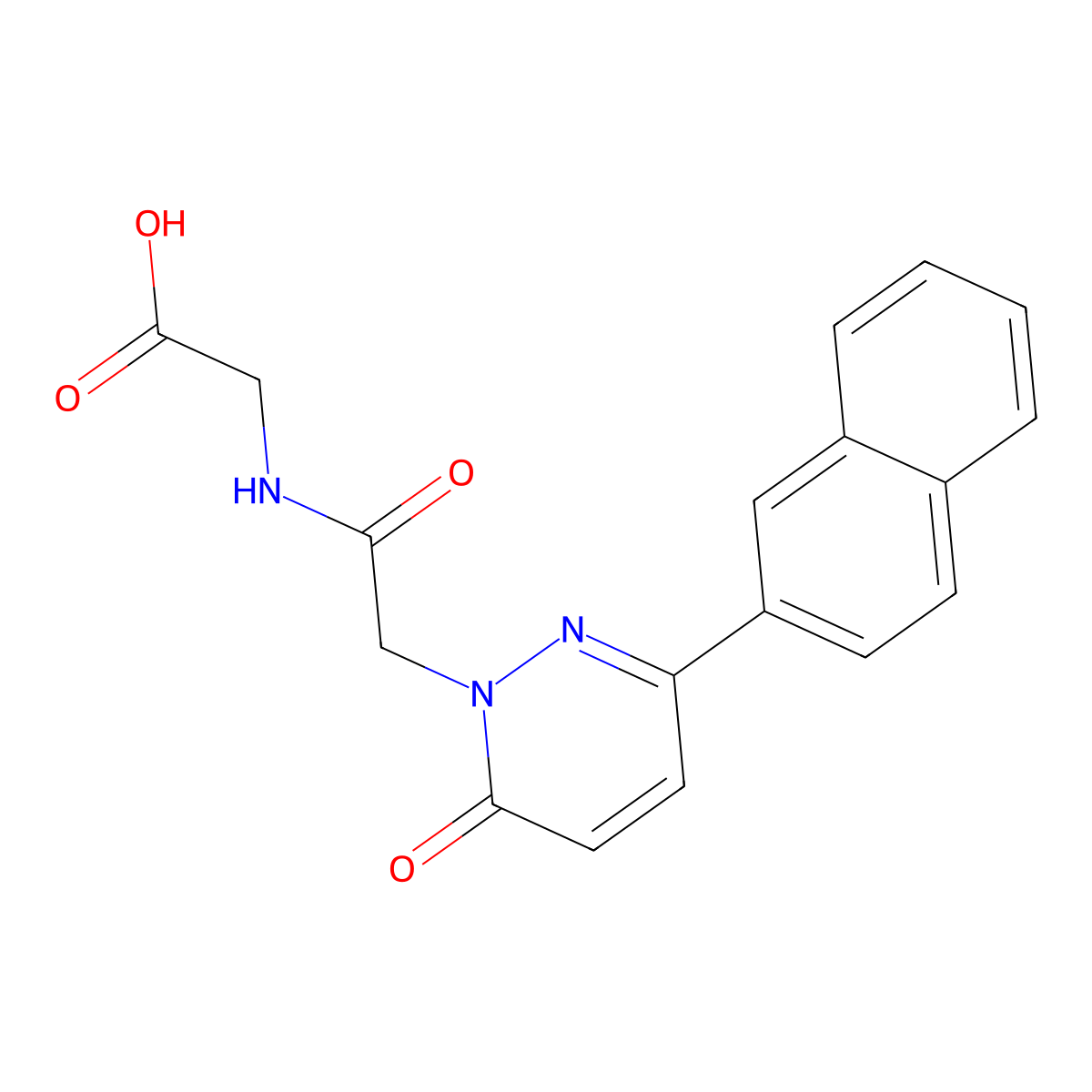 N-{[3-(naphthalen-2-yl)-6-oxopyridazin-1(6H)-yl]acetyl}glycine molecular structure, CAS 1246050-25-8