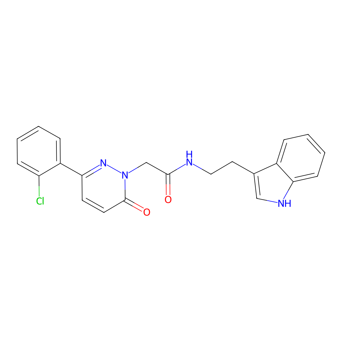 2-[3-(2-chlorophenyl)-6-oxopyridazin-1(6H)-yl]-N-[2-(1H-indol-3-yl)ethyl]acetamide molecular structure, CAS 1246050-60-1