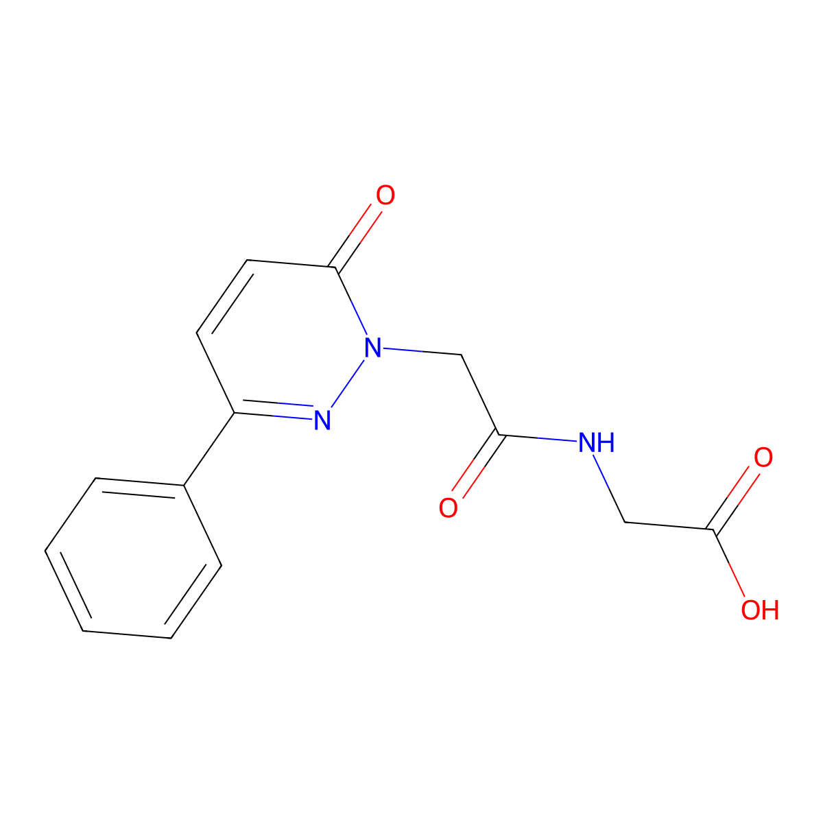N-[(6-oxo-3-phenylpyridazin-1(6H)-yl)acetyl]glycine molecular structure, CAS 1246051-15-9