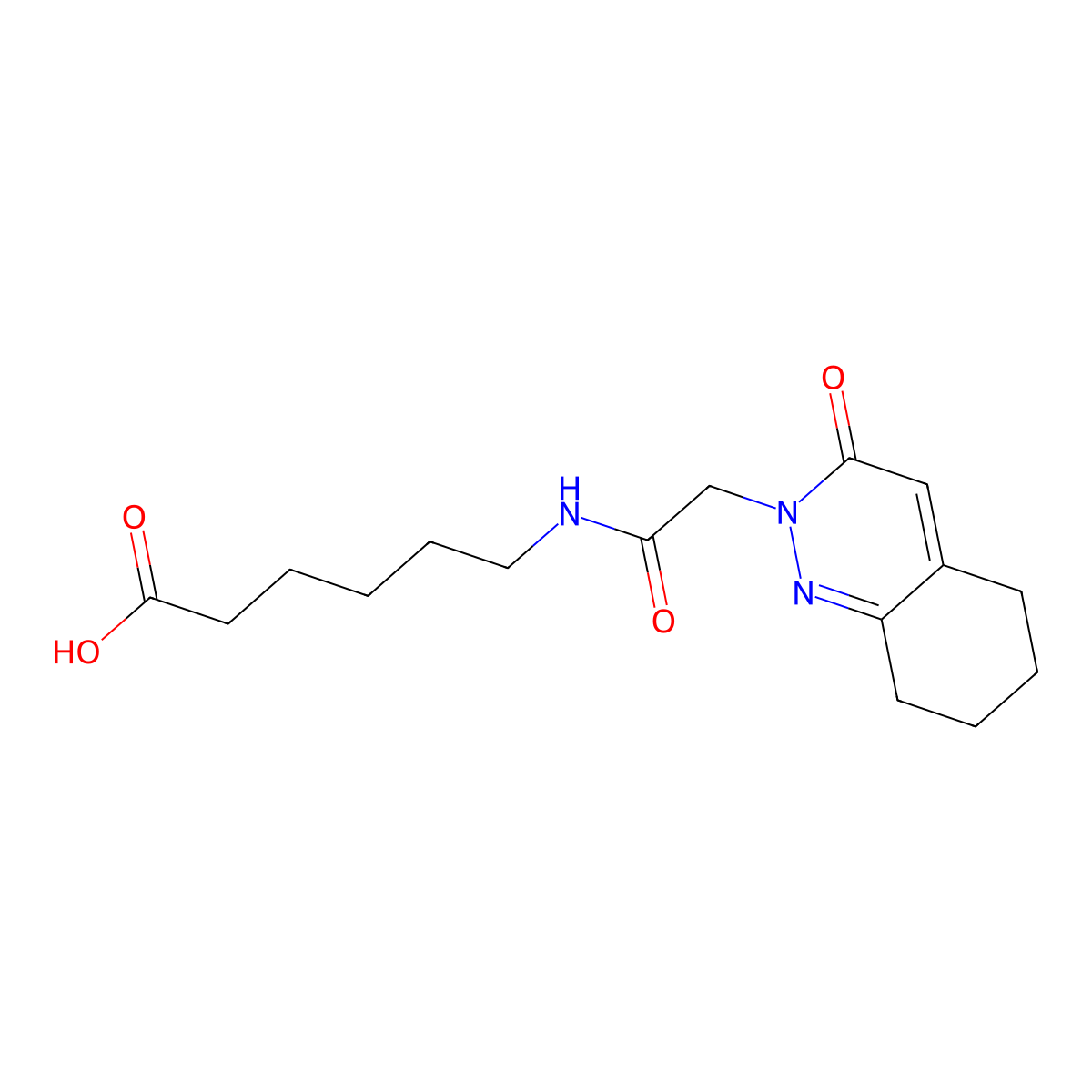 6-{[(3-oxo-5,6,7,8-tetrahydrocinnolin-2(3H)-yl)acetyl]amino}hexanoic acid molecular structure, CAS 1246051-20-6