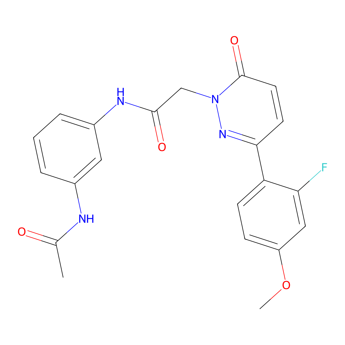 N-[3-(acetylamino)phenyl]-2-[3-(2-fluoro-4-methoxyphenyl)-6-oxopyridazin-1(6H)-yl]acetamide molecular structure, CAS 1246051-61-5