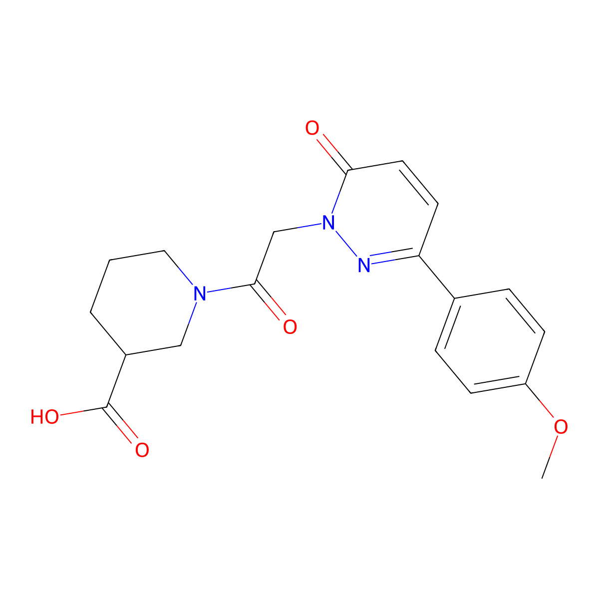 1-{[3-(4-methoxyphenyl)-6-oxopyridazin-1(6H)-yl]acetyl}piperidine-3-carboxylic acid molecular structure, CAS 1246051-62-6