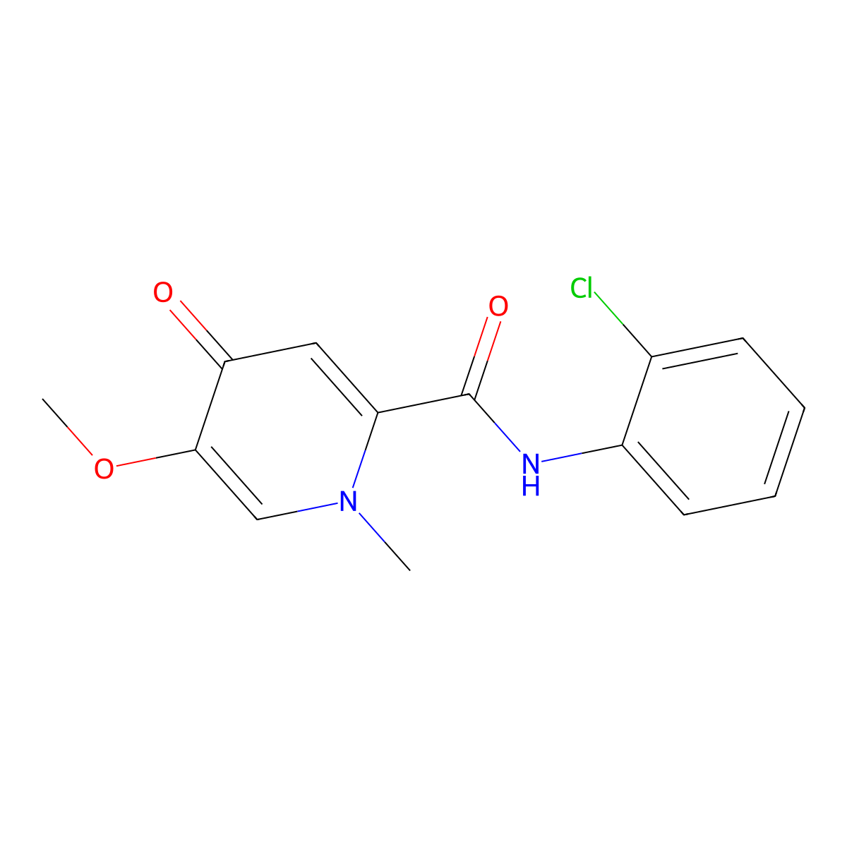 N-(2-chlorophenyl)-5-methoxy-1-methyl-4-oxo-1,4-dihydropyridine-2-carboxamide molecular structure, CAS 1246051-94-4