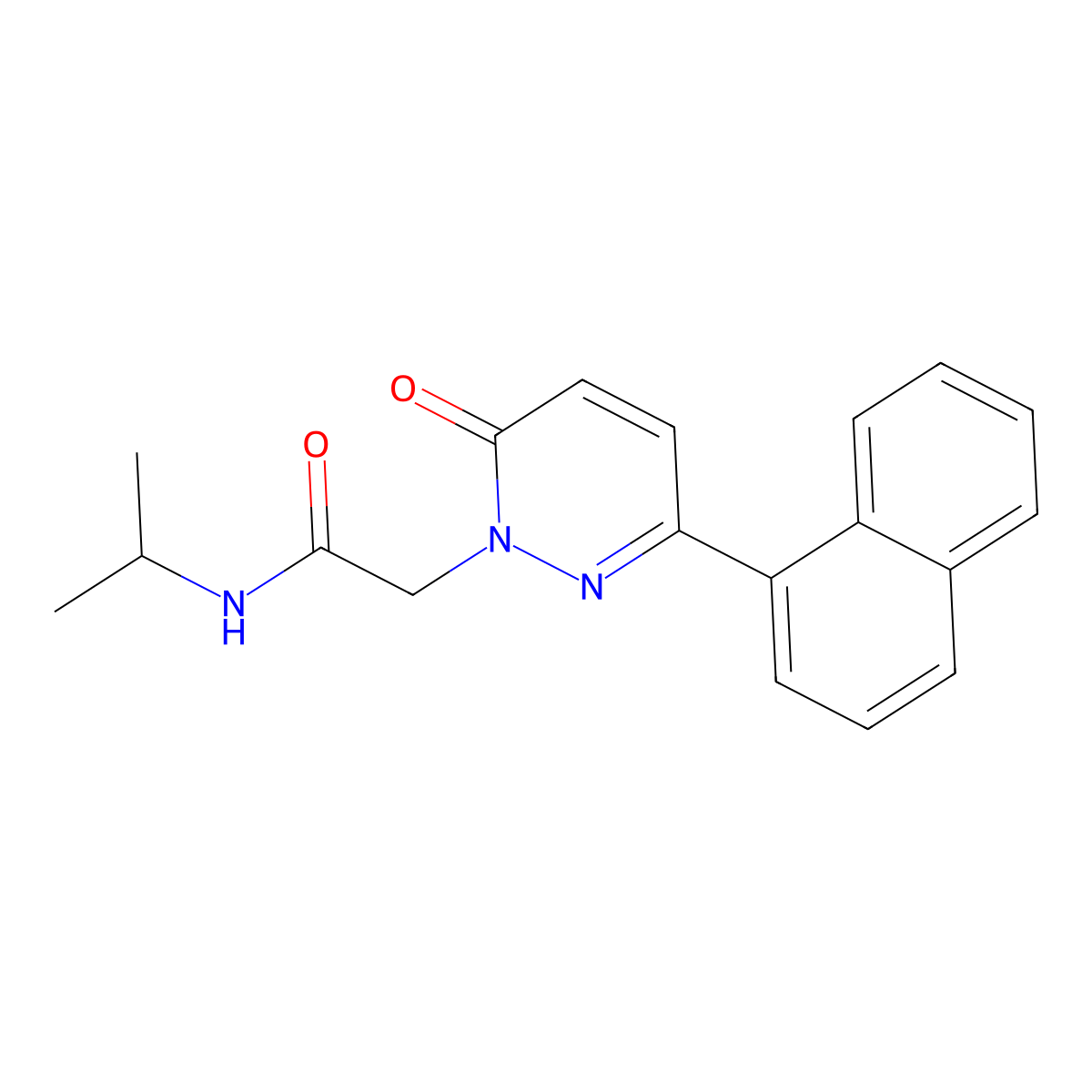 N~1~-isopropyl-2-[3-(1-naphthyl)-6-oxo-1(6H)-pyridazinyl]acetamide molecular structure, CAS 1246052-12-9
