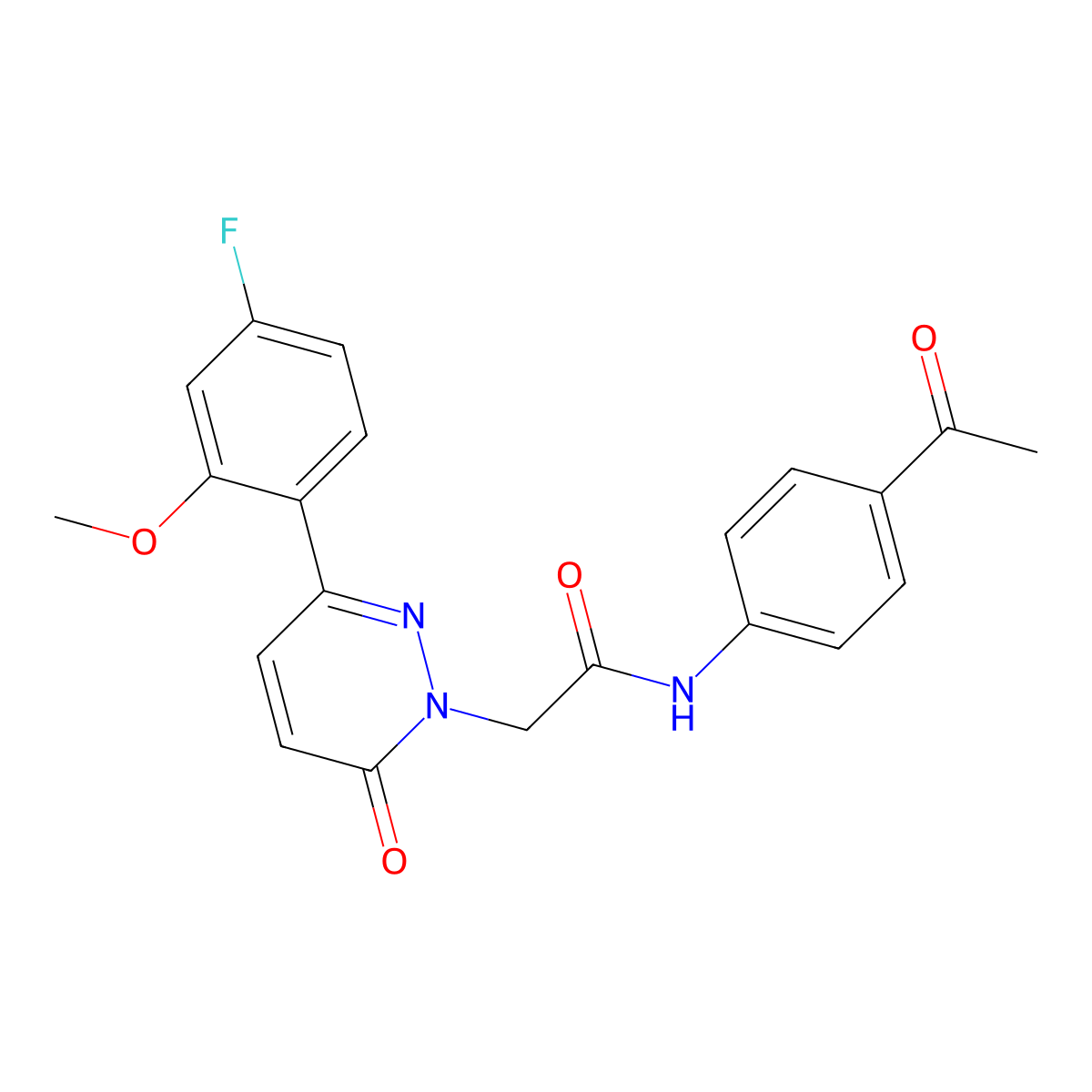 N-(4-acetylphenyl)-2-[3-(4-fluoro-2-methoxyphenyl)-6-oxopyridazin-1(6H)-yl]acetamide molecular structure, CAS 1246052-15-2