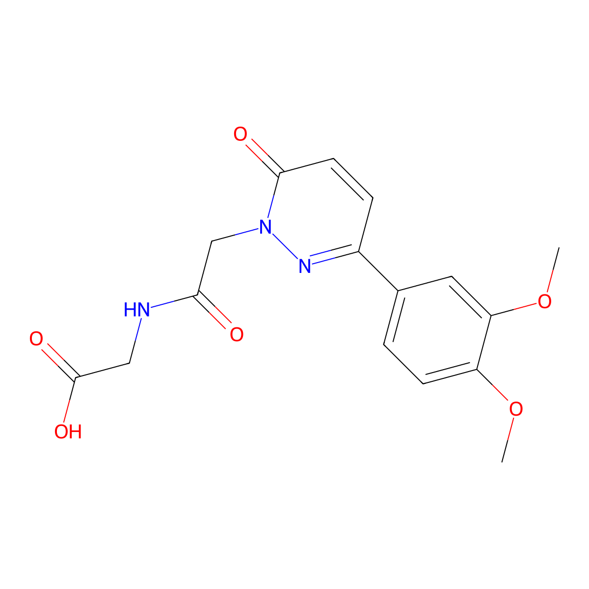 N-{[3-(3,4-dimethoxyphenyl)-6-oxopyridazin-1(6H)-yl]acetyl}glycine molecular structure, CAS 1246052-34-5