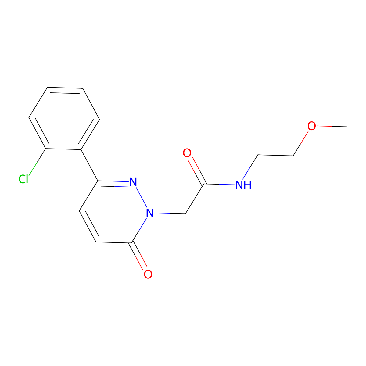 2-[3-(2-chlorophenyl)-6-oxopyridazin-1(6H)-yl]-N-(2-methoxyethyl)acetamide molecular structure, CAS 1246052-42-5