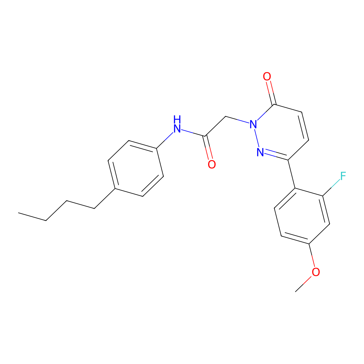N-(4-butylphenyl)-2-[3-(2-fluoro-4-methoxyphenyl)-6-oxopyridazin-1(6H)-yl]acetamide molecular structure, CAS 1246052-44-7