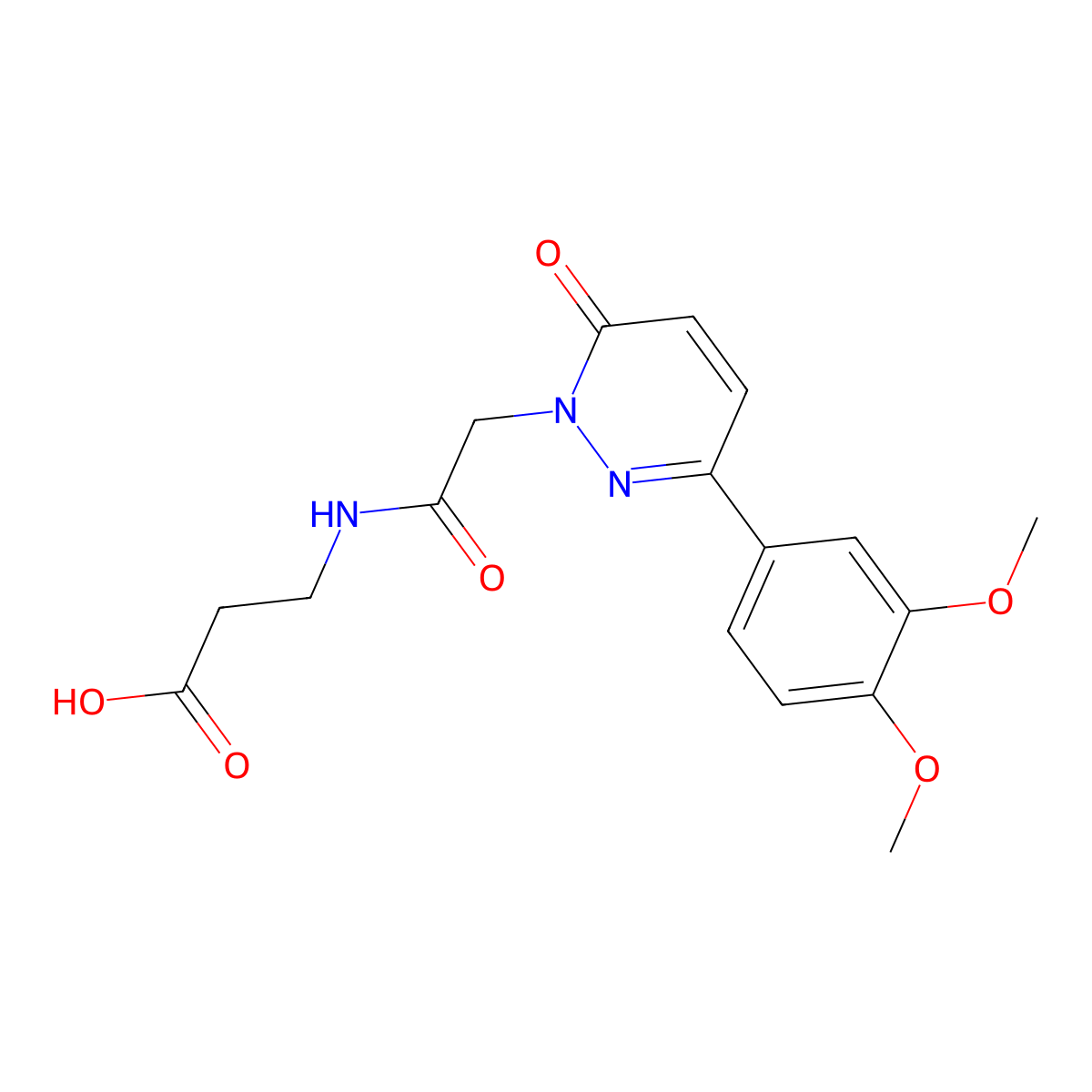 N-{[3-(3,4-dimethoxyphenyl)-6-oxopyridazin-1(6H)-yl]acetyl}-beta-alanine molecular structure, CAS 1246052-50-5