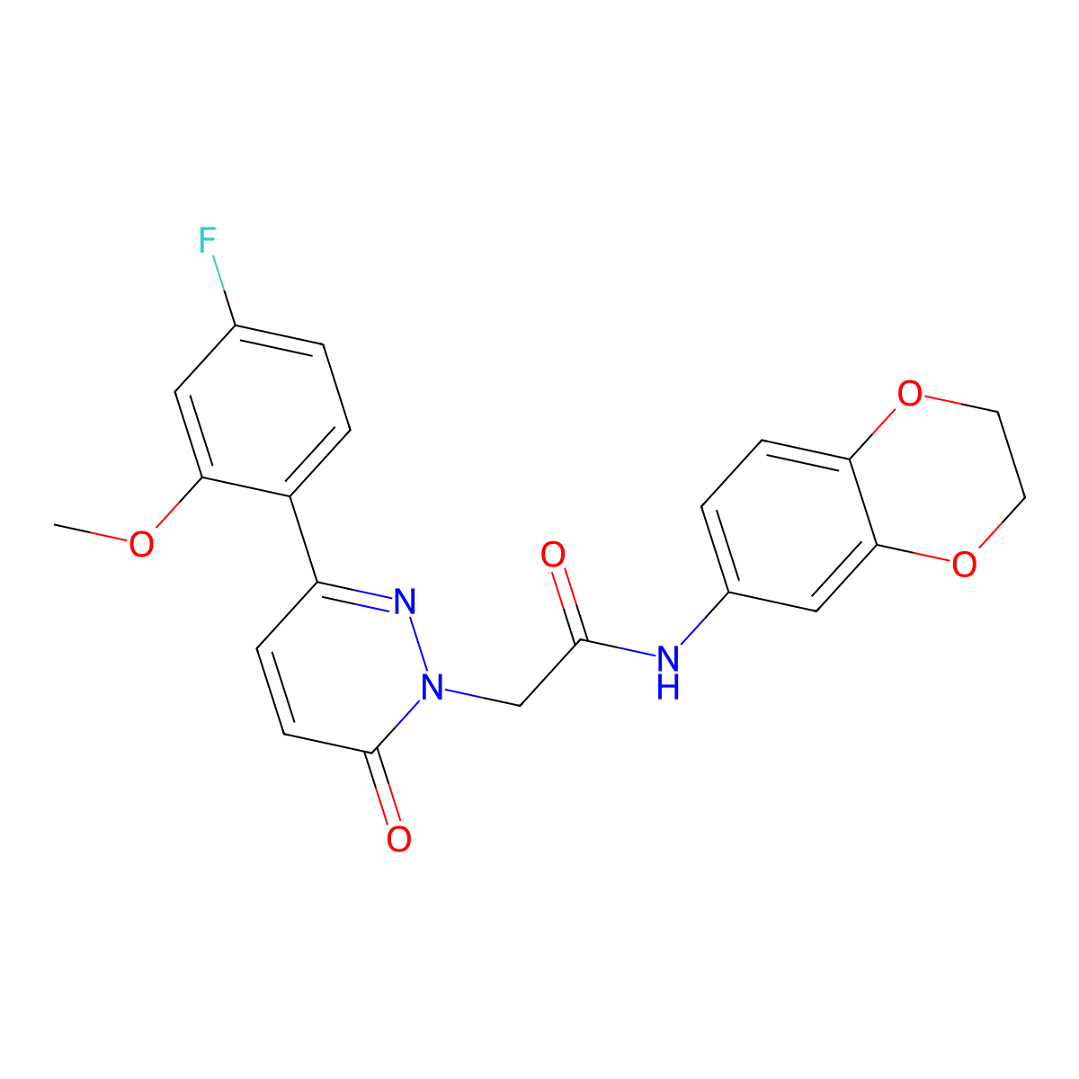 N-(2,3-dihydro-1,4-benzodioxin-6-yl)-2-[3-(4-fluoro-2-methoxyphenyl)-6-oxopyridazin-1(6H)-yl]acetamide molecular structure, CAS 1246052-70-9