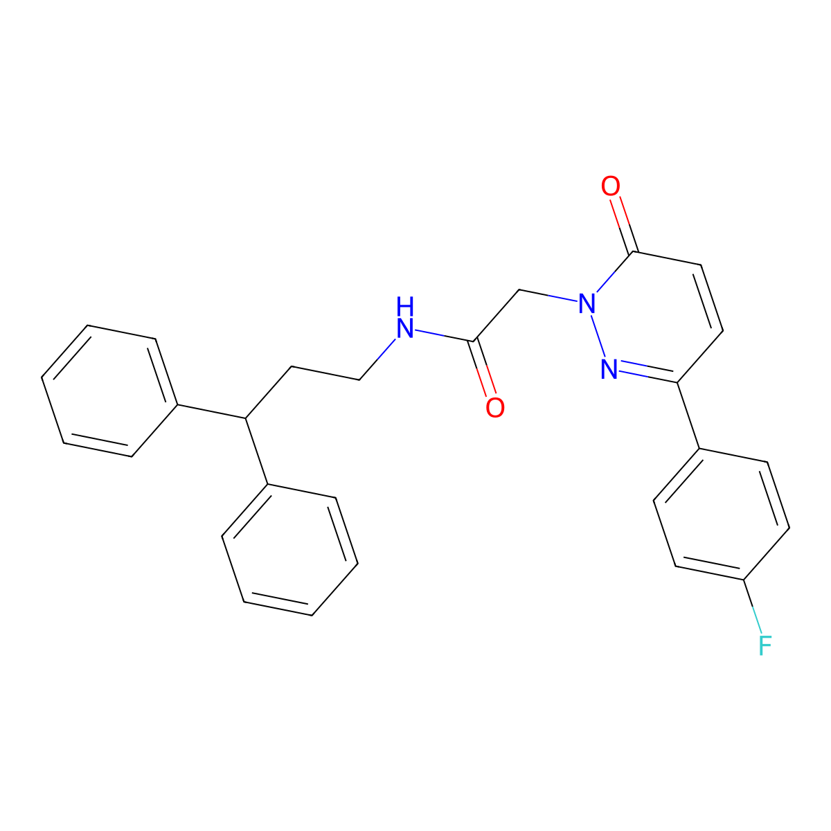 N-(3,3-diphenylpropyl)-2-(3-(4-fluorophenyl)-6-oxopyridazin-1(6H)-yl)acetamide molecular structure, CAS 1246052-75-4