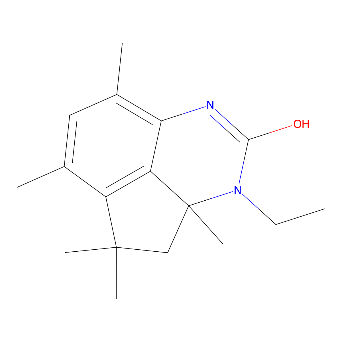 3-ethyl-3a,5,5,6,8-pentamethyl-3,3a,4,5-tetrahydrocyclopenta[de]quinazolin-2(1H)-one molecular structure, CAS 1246052-87-8