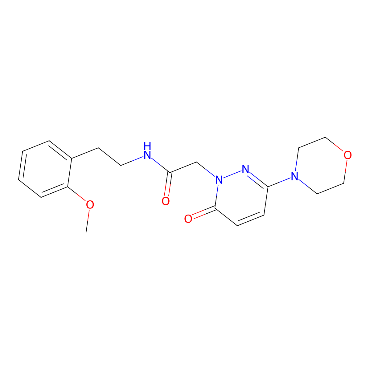 N-[2-(2-methoxyphenyl)ethyl]-2-[3-(morpholin-4-yl)-6-oxopyridazin-1(6H)-yl]acetamide molecular structure, CAS 1246052-88-9