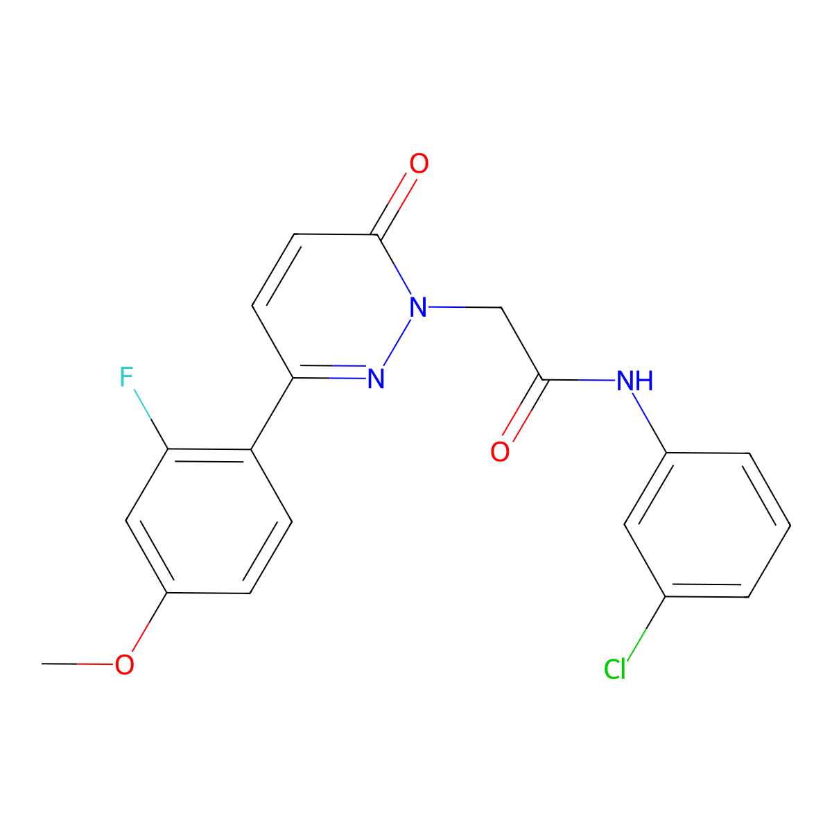 N-(3-chlorophenyl)-2-[3-(2-fluoro-4-methoxyphenyl)-6-oxopyridazin-1(6H)-yl]acetamide molecular structure, CAS 1246053-03-1